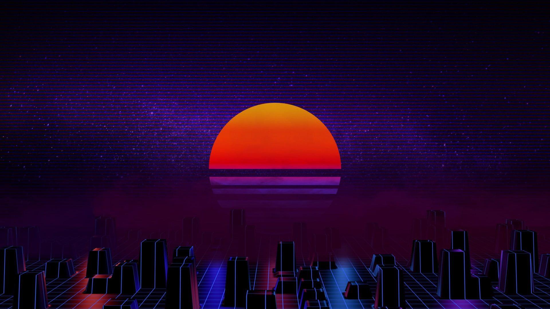 1920x1080 The sun #Music #Star #Background s #Neon 's #Synth #Retrowave #Synthwave New Retro Wave #Futuresynth #Sintav #Ret. Waves wallpaper, Background, HD wallpaper