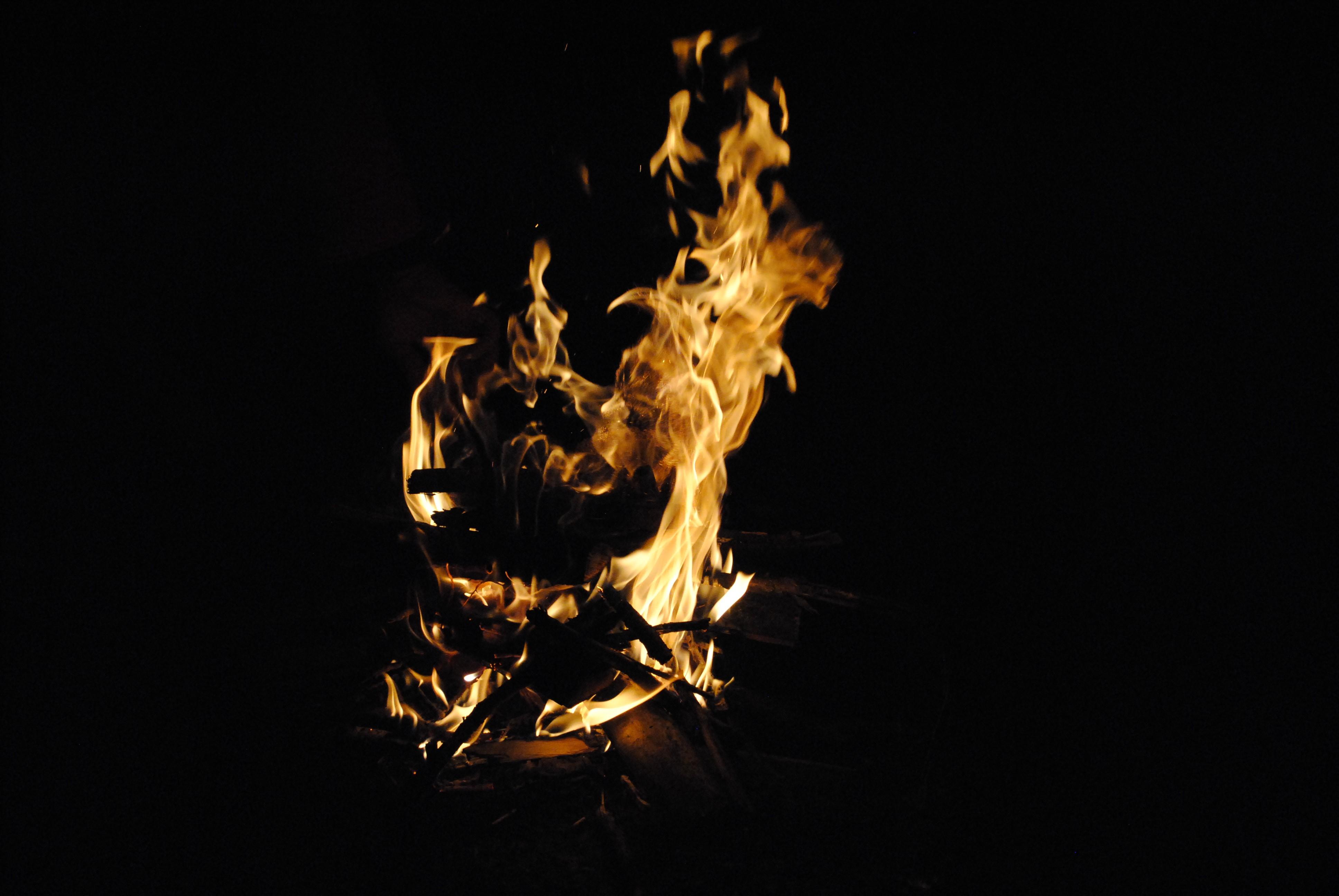 3872x2592 4K, wood, night, fire, burning Gallery HD Wallpaper