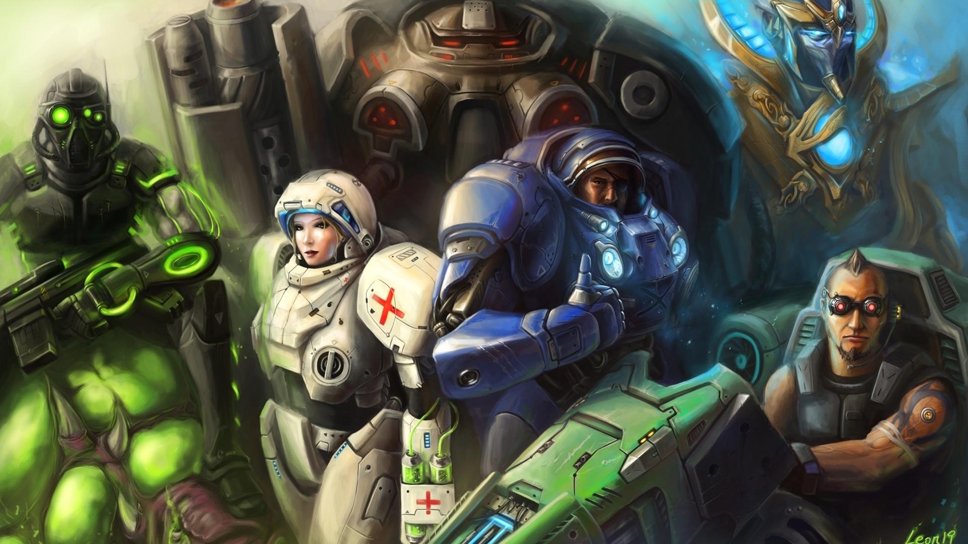 1920x1080 marauder, ghost, vulture, marine, terran, medic, protoss, starcraft