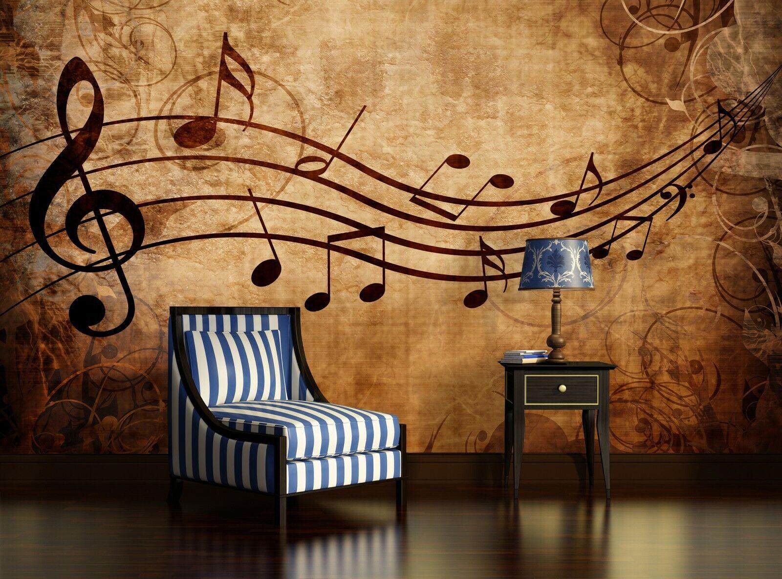 1600x1184 Notes of Old Music Photo Wallpaper Wall Mural DECOR Paper Poster Free Paste