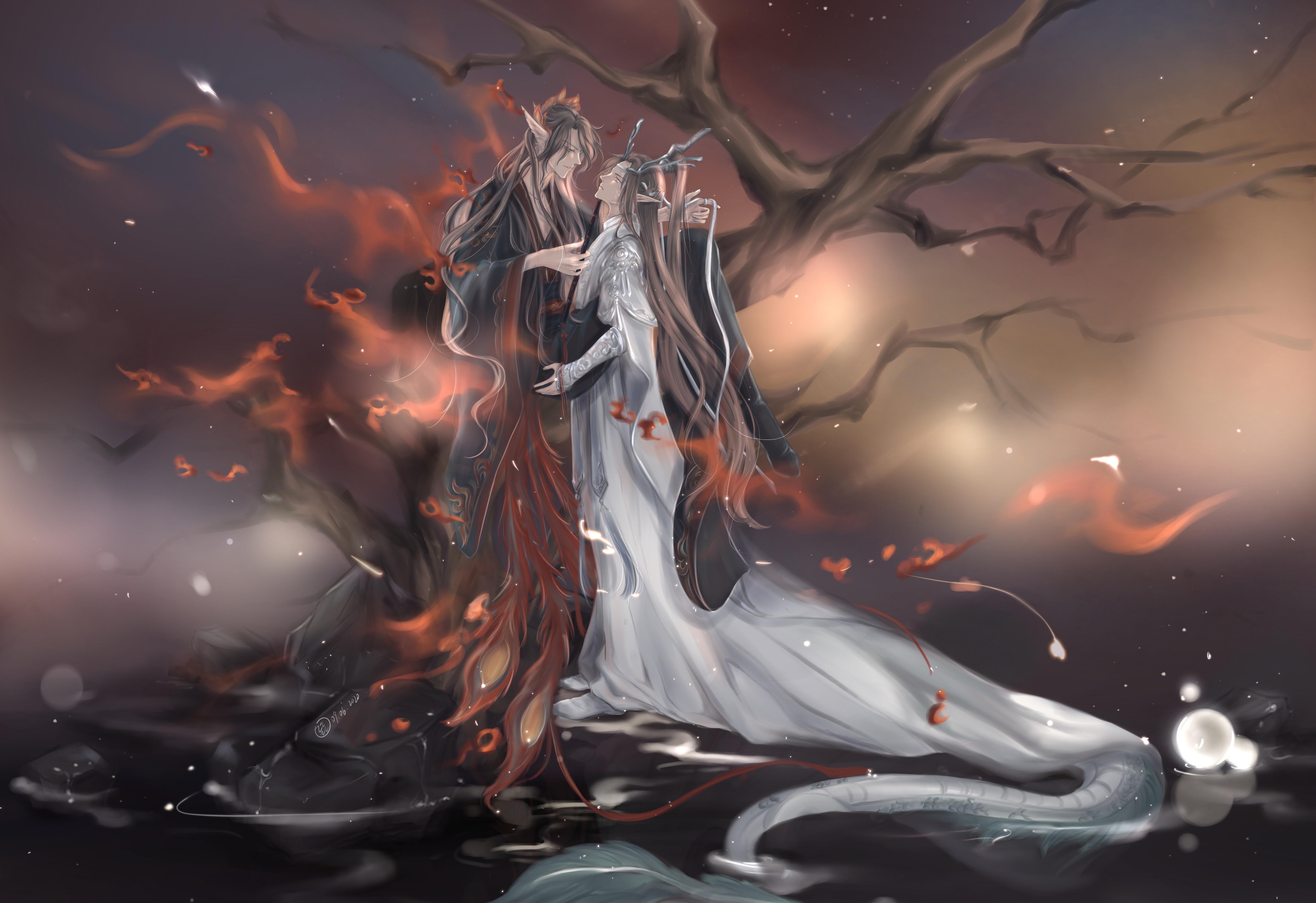 6326x4342 Lan Wangji Wei Wuxian Wallpaper:6326x4342