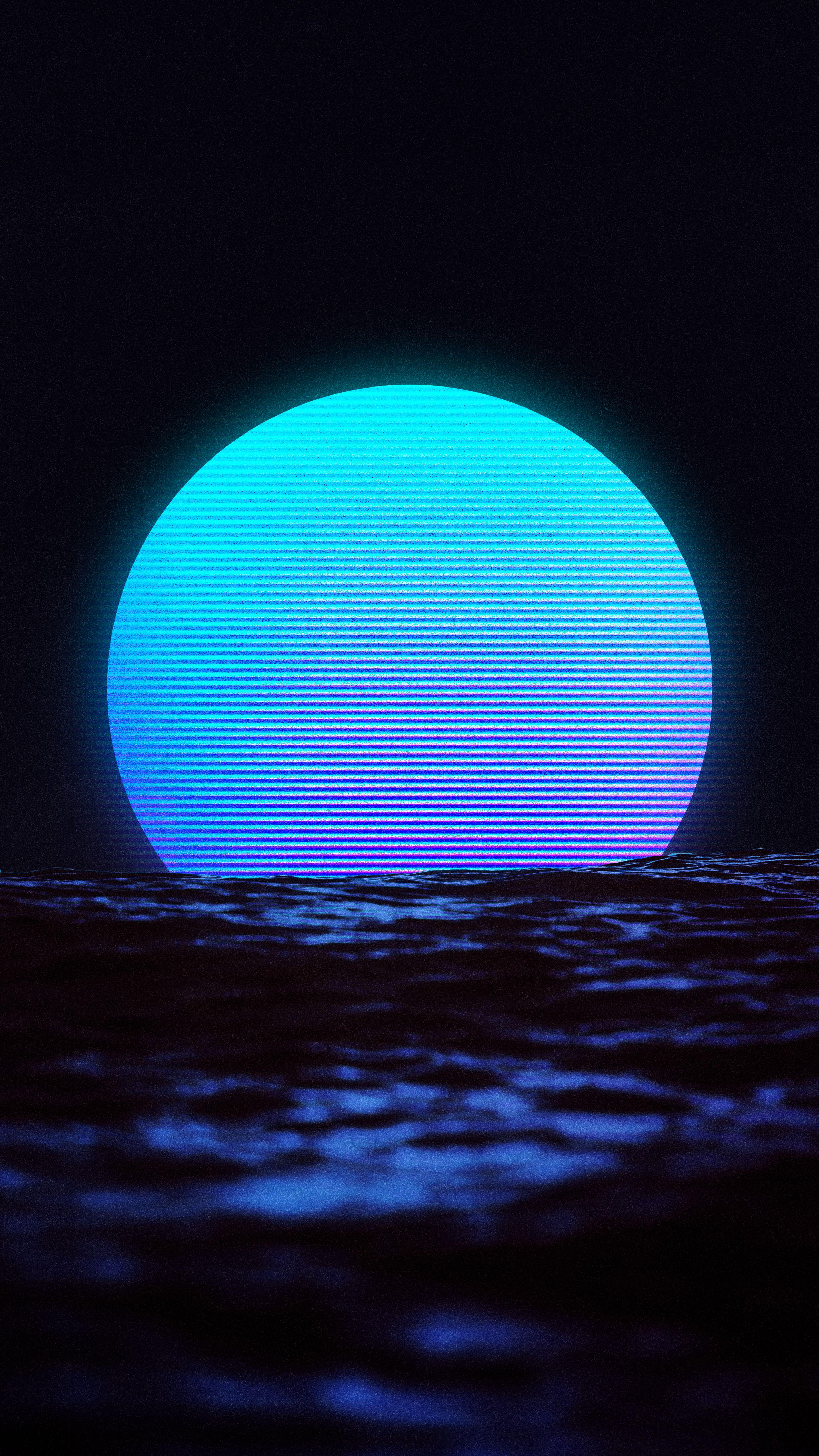 3240x5760 Neon Water Sun. Vaporwave wallpaper, Glitch wallpaper, Neon wallpaper