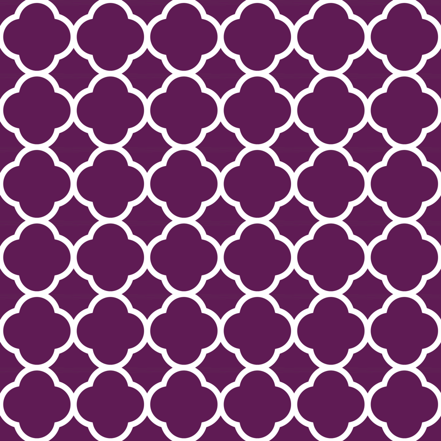 900x900 Plum Purple Quatrefoil wallpaper