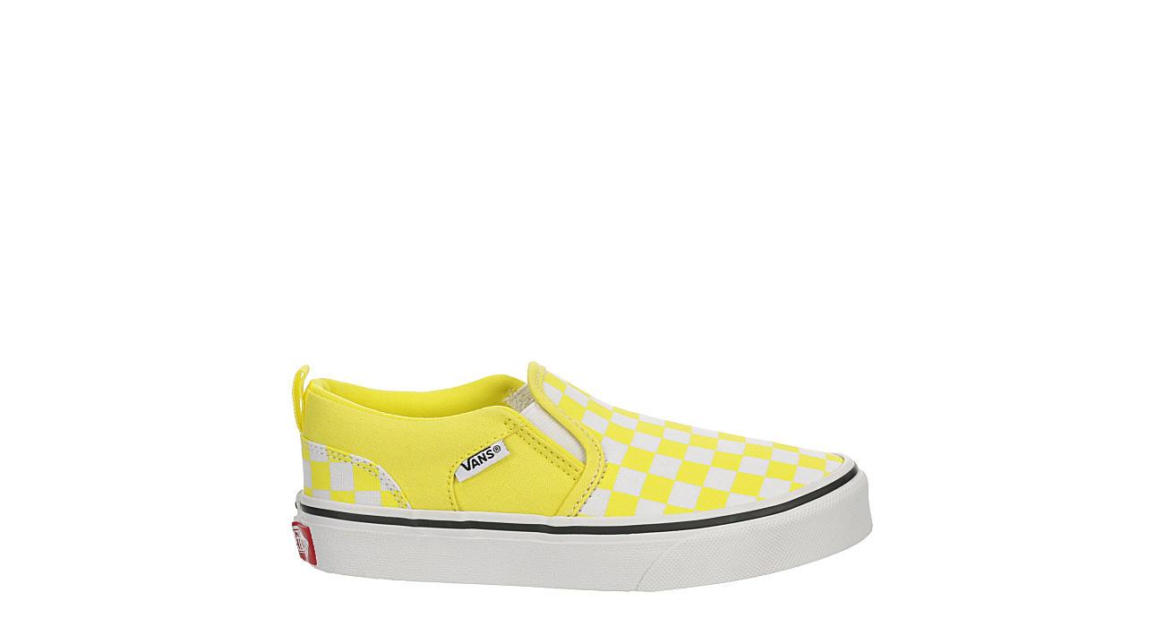 1300x700 Yellow Vans Girls Asher Checkerboard Slip On Sneaker. Kids. Rack Room Shoes