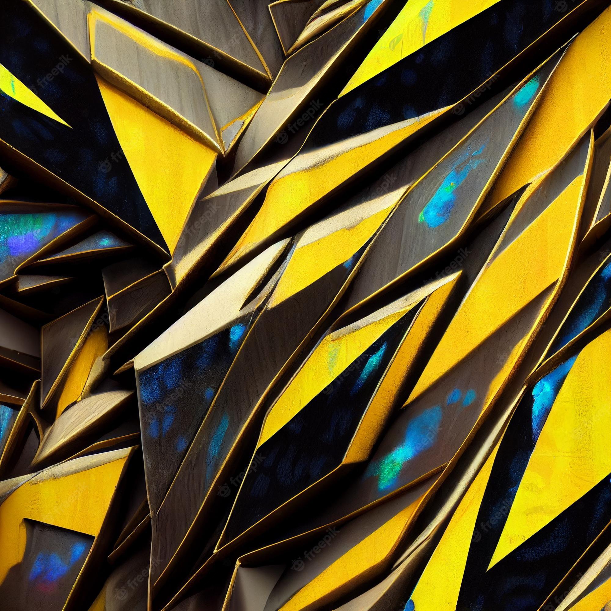 2000x2000 Premium Photo. Abstract background colorful gaming wallpaper with sharp edges 3D rendering