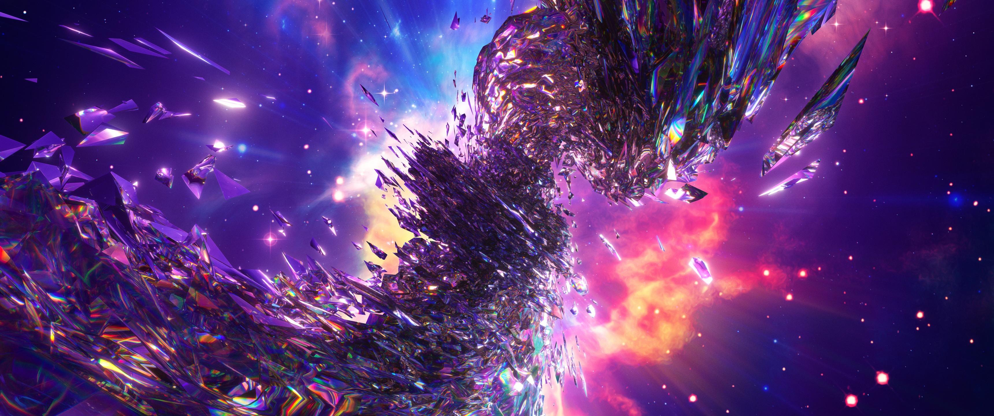 3440x1440 Swarm Wallpaper 4K, Colorful, Cataclysm, Abstract