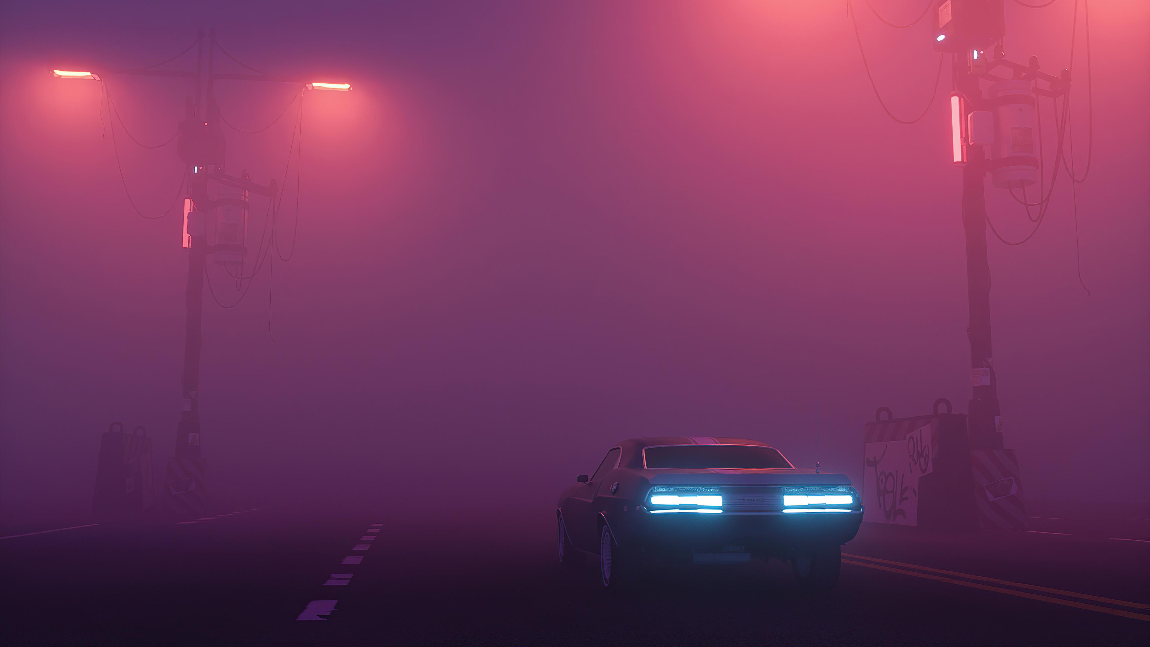 3840x2160 Foggy Road Car 4k, HD Artist, 4k Wallpaper, Image, Background, Photo and Picture