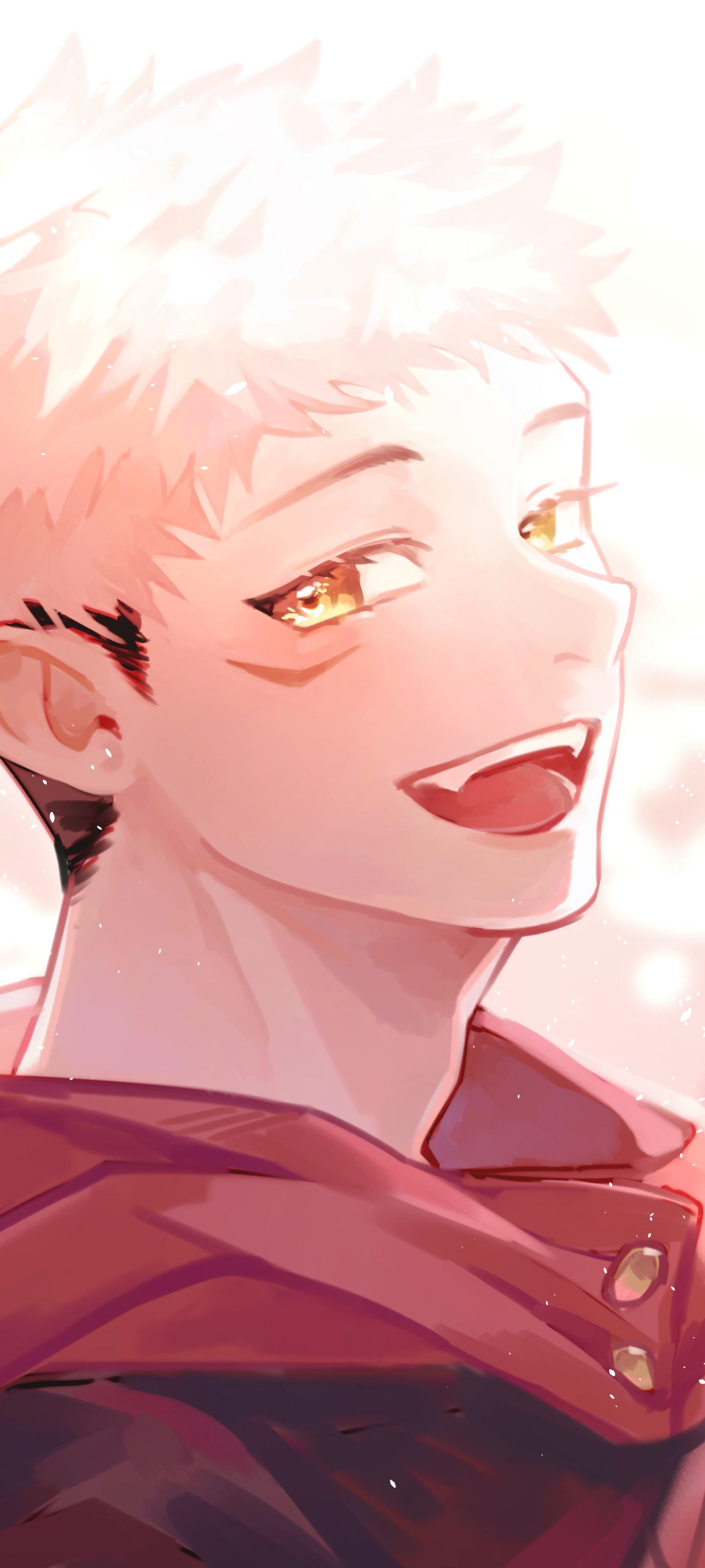 1440x3200 Wallpaper / Anime Jujutsu Kaisen Phone Wallpaper, Yuji Itadori, Orange Eyes, 1440x3200 free download