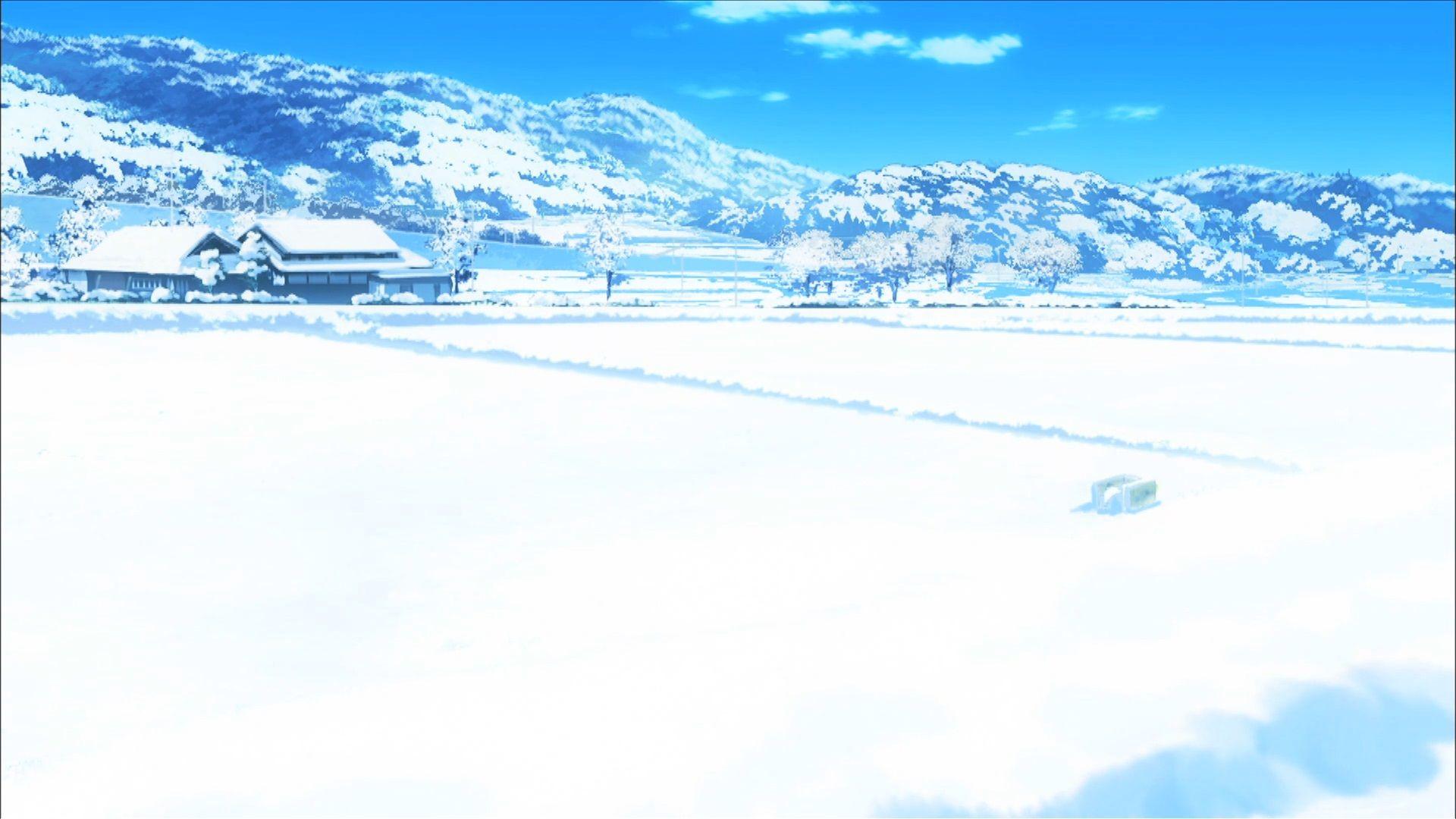 HD desktop wallpaper Anime Winter Night Snow City Mountain Girl  download free picture 1008604