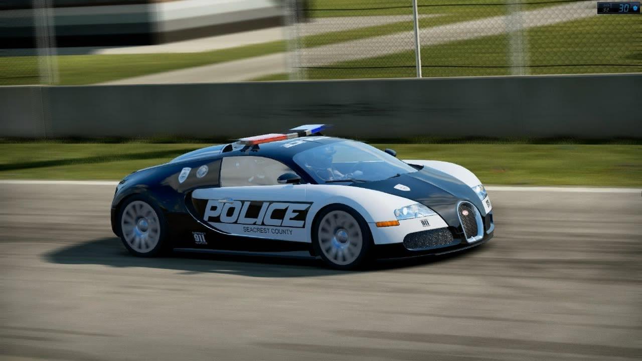 1280x720 NFS Shift 2 Unleashed: Bugatti Veyron 16.4 Police SCPD on Road America [HD]
