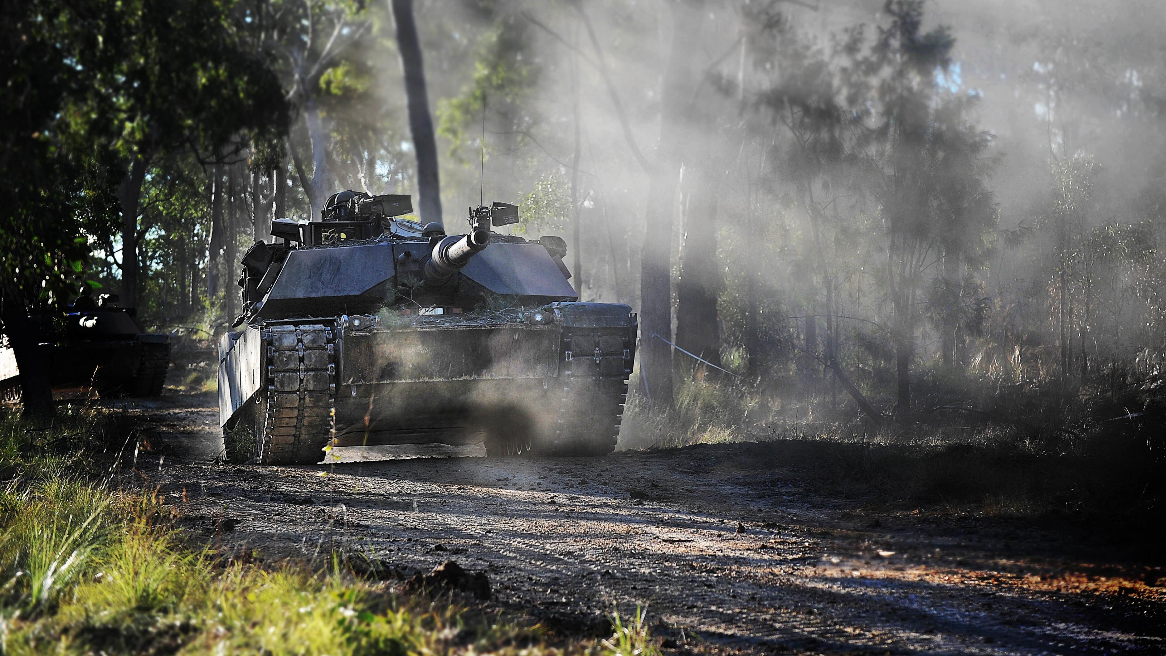 3840x2160 Wallpaper Abrams M1A tank, U.S. Army, Military