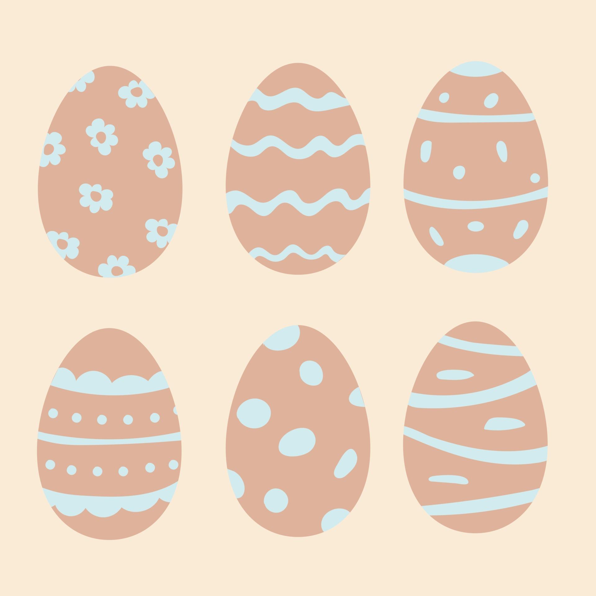1920x1920 Easter eggs set. Hand drawn doodle collection for easter holiday design. Great for Easter Cards, banner, textiles, wallpaper design
