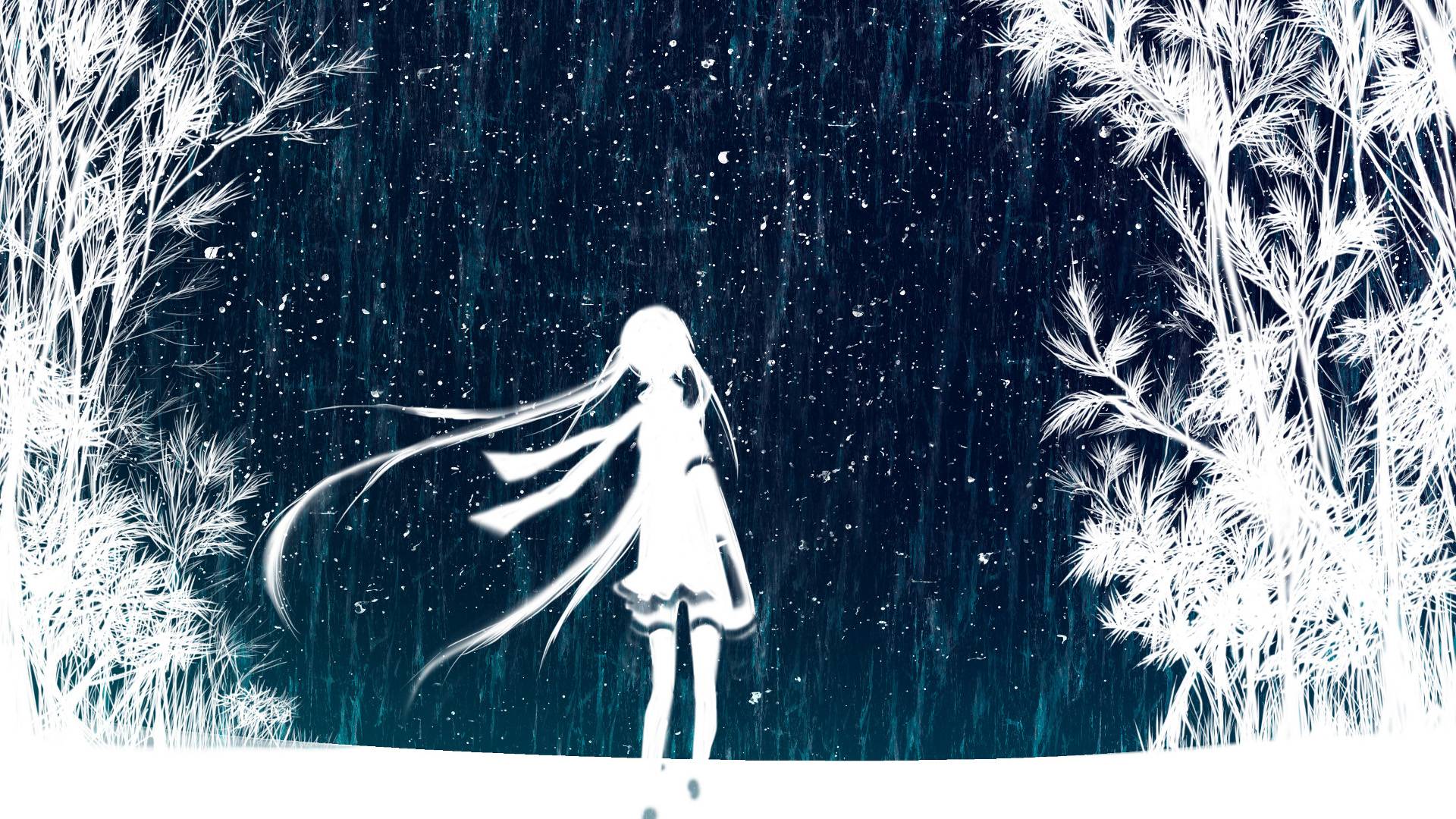 1920x1080 Winter Wallpaper Anime Winter Snow Scenery Animated