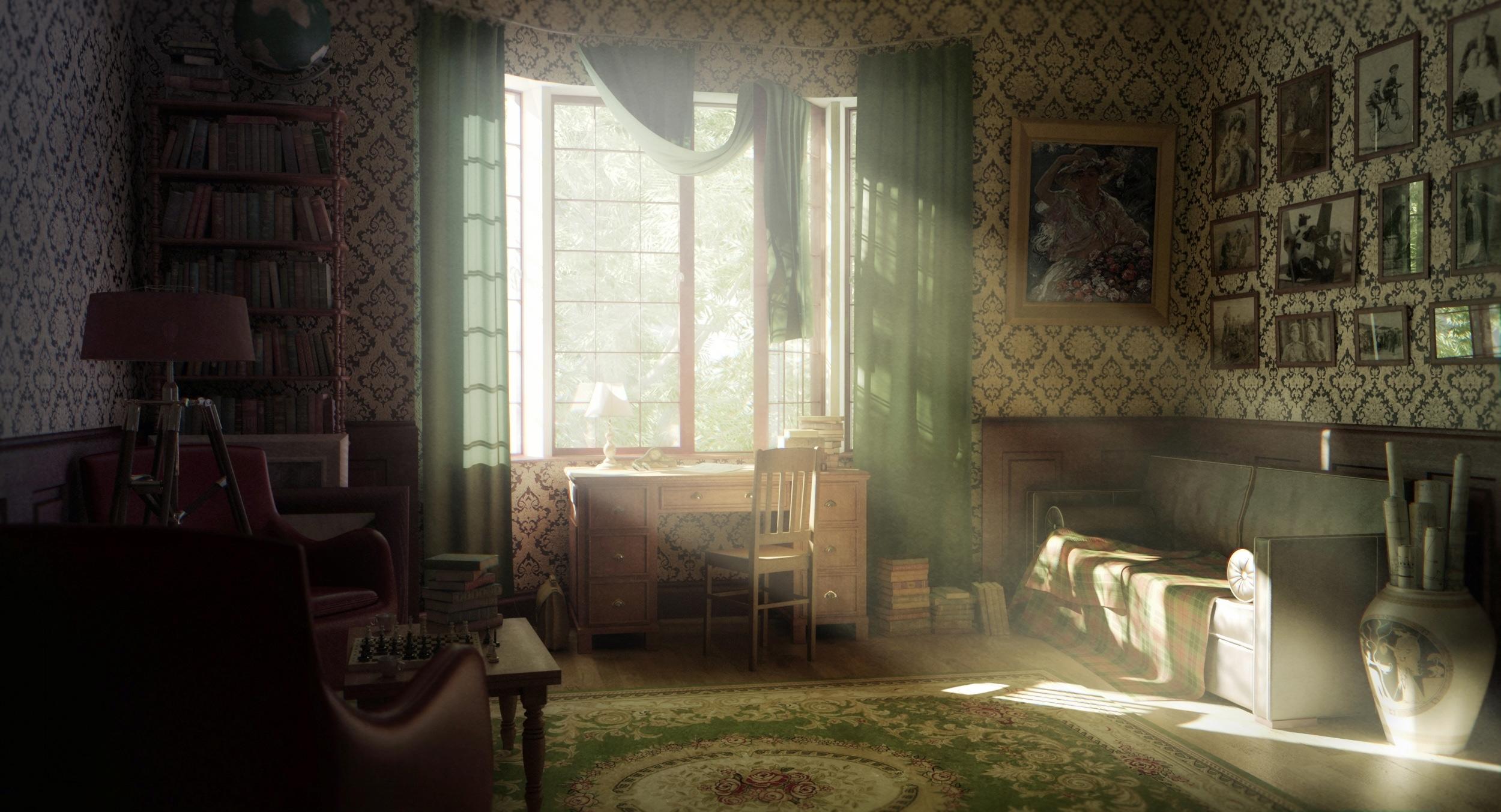 2500x1353 Vintage House Wallpaper