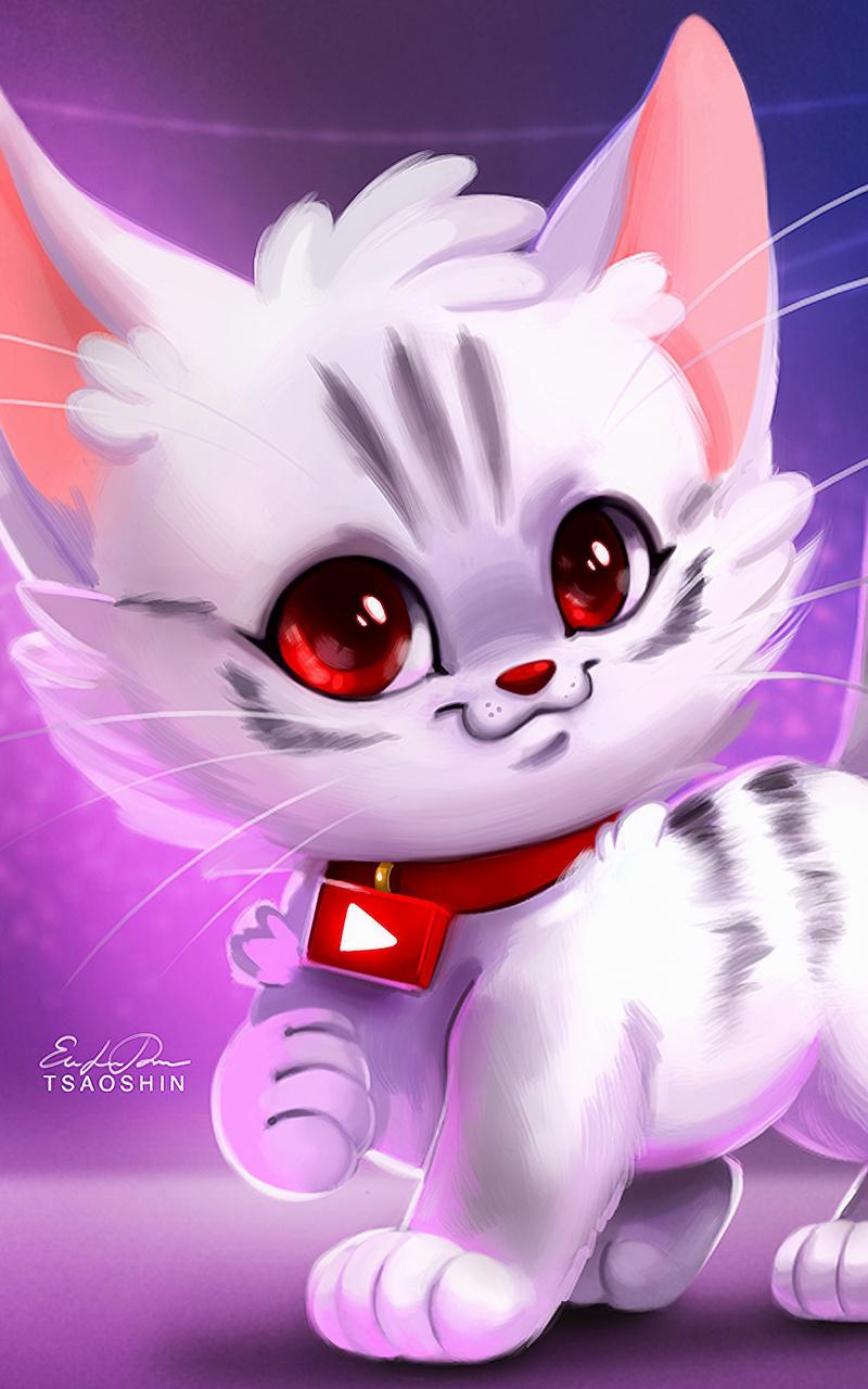 800x1280 Cute Kitty Digital Art Nexus Samsung Galaxy Tab Note Android Tablets HD 4k Wallpaper, Image, Background, Photo and Picture