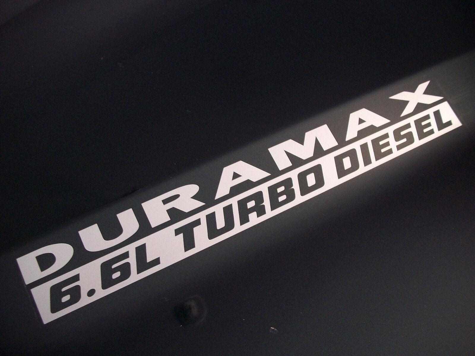 1600x1200 2) 6.6L DURAMAX TURBO DIESEL Hood Decals Stickers Chevy Silverado GMC Sierra HD