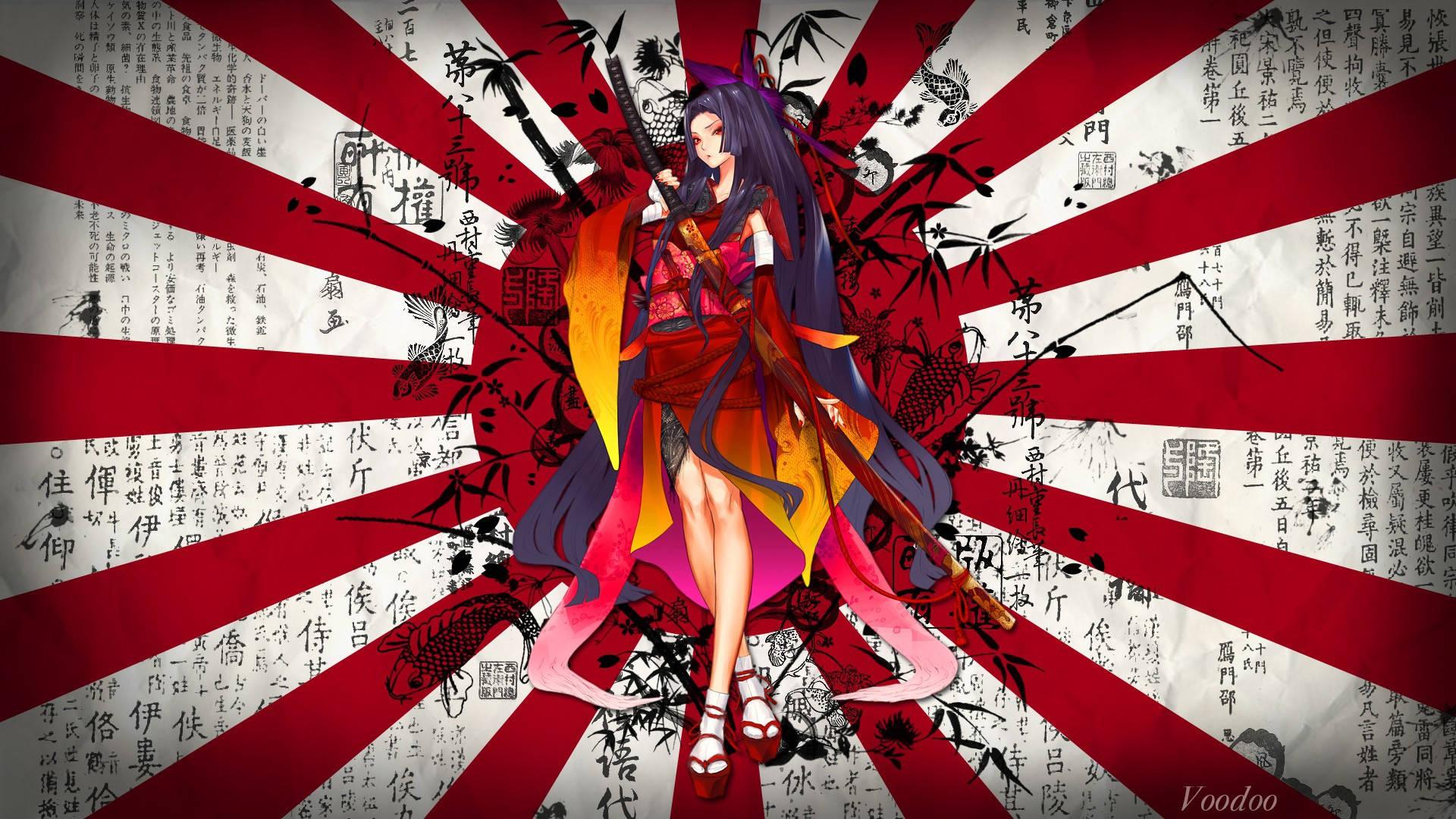 1920x1080 Download Geisha Japanese Kanji Writings Wallpaper