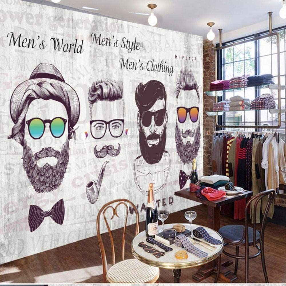1000x1000 Wanghan 3D Wallpaper Custom Wallpaper Stereo Trendy Front Beard Clothing Shop Tv Background Lobby Studio Wall Mural 150Cmx100Cm（55.11x39.37in） : Amazon.co.uk: DIY & Tools
