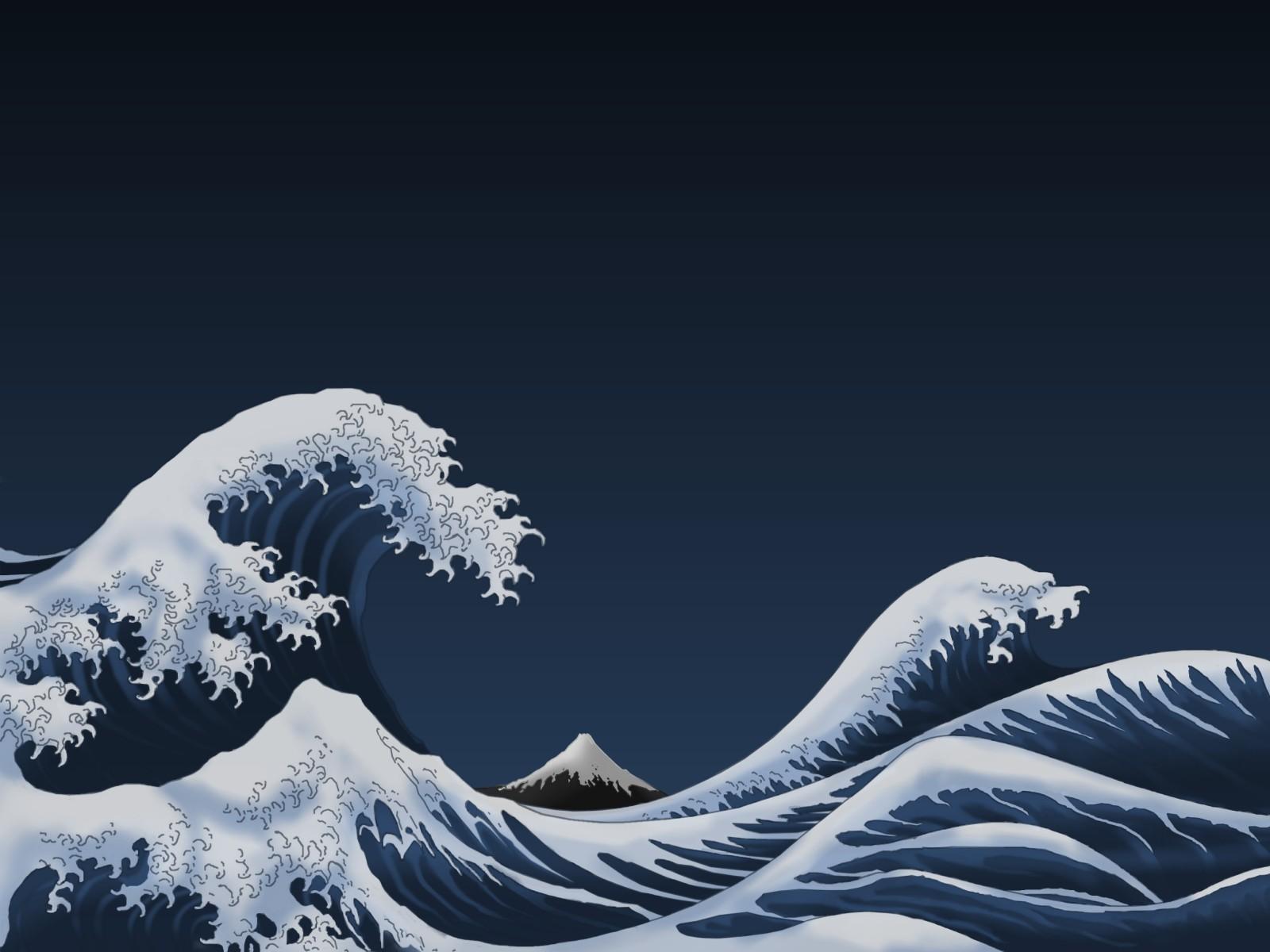 1600x1200 Great Wave Off Kanagawa Wallpaper