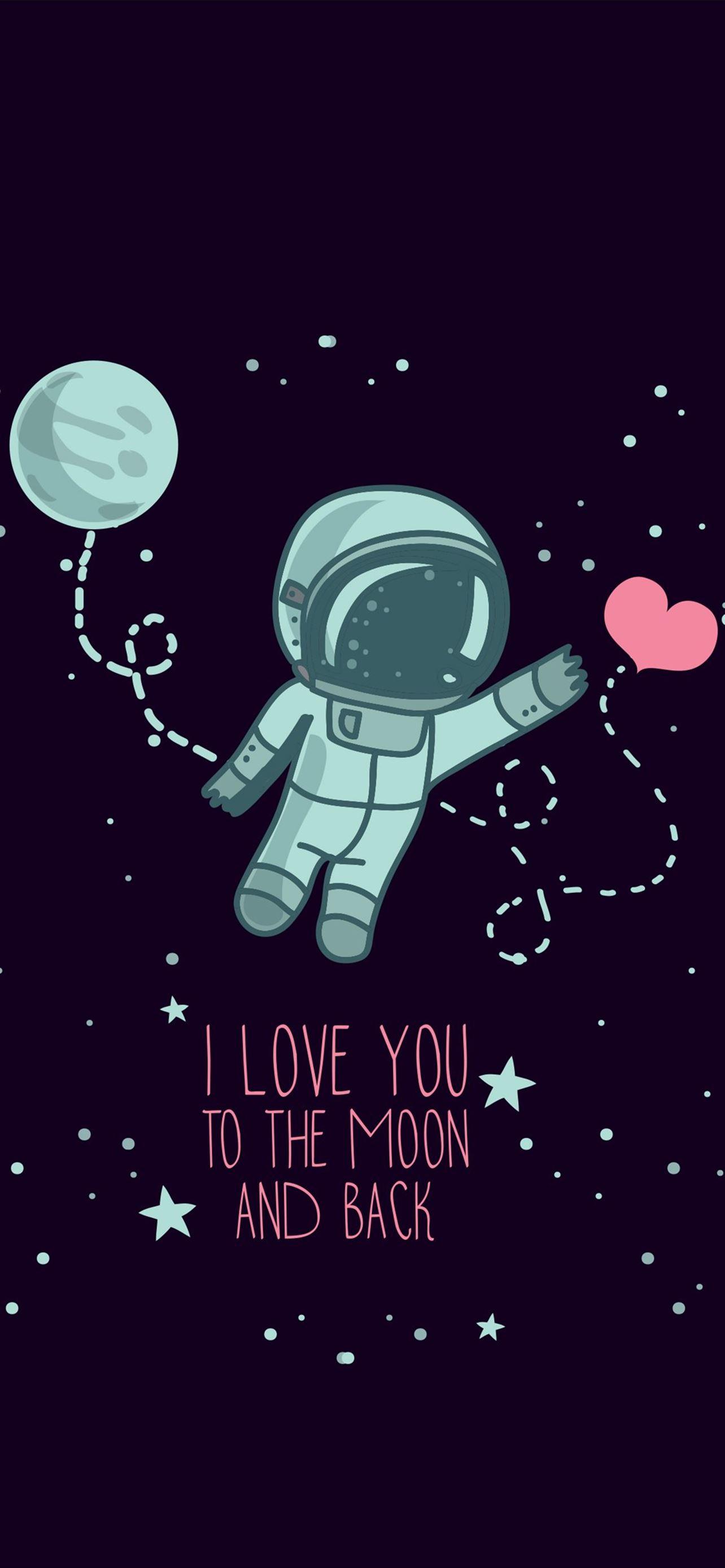 1284x2778 Cartoon Astronaut Top Free Cartoon Astronaut Backg. iPhone Wallpaper Free Download