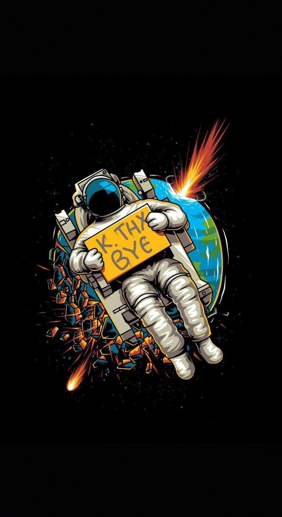 900x1650 Cool Astronaut Wallpaper