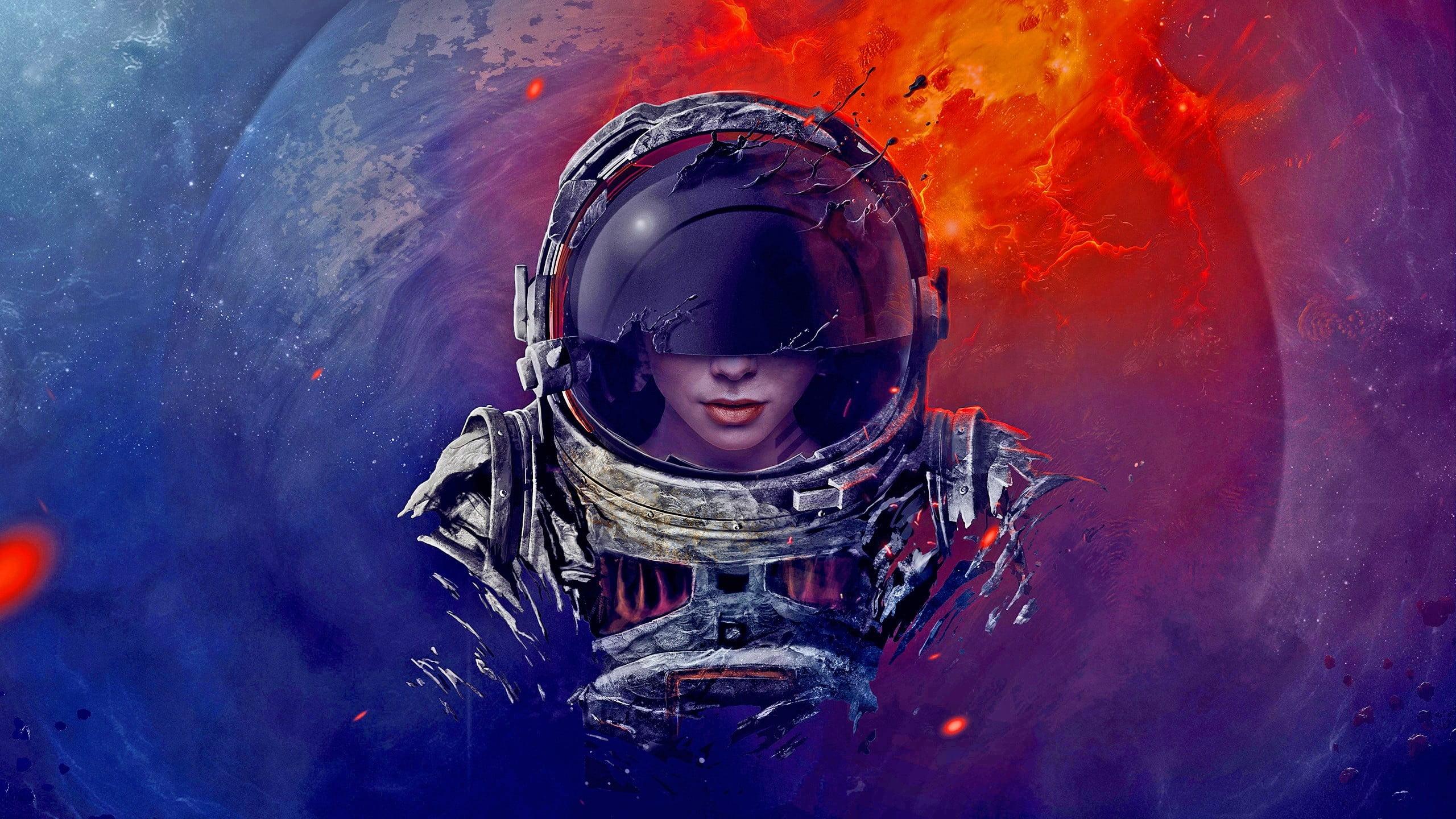 2560x1440 Cool Astronaut Wallpaper