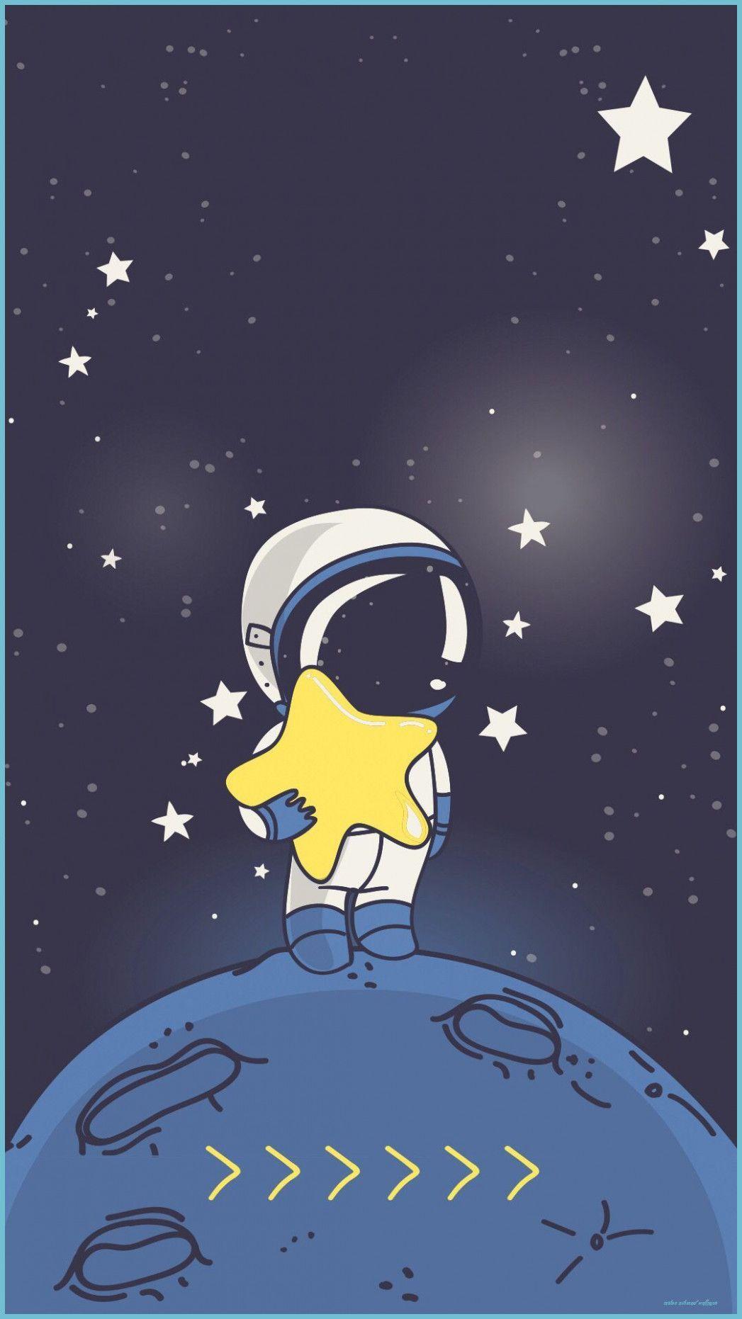 1047x1862 Astronaut Cartoon Wallpaper