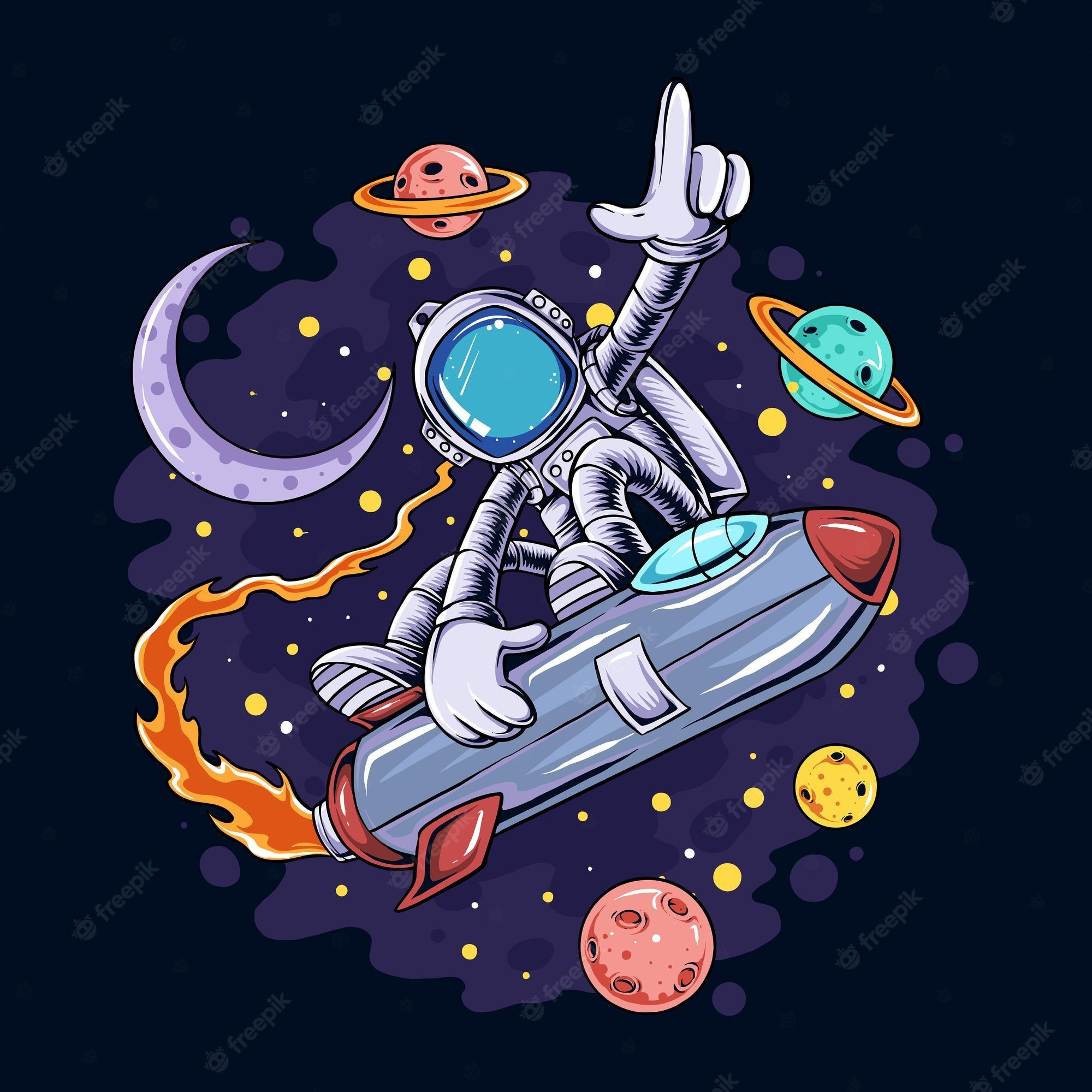 2000x2000 Cartoon Space Image