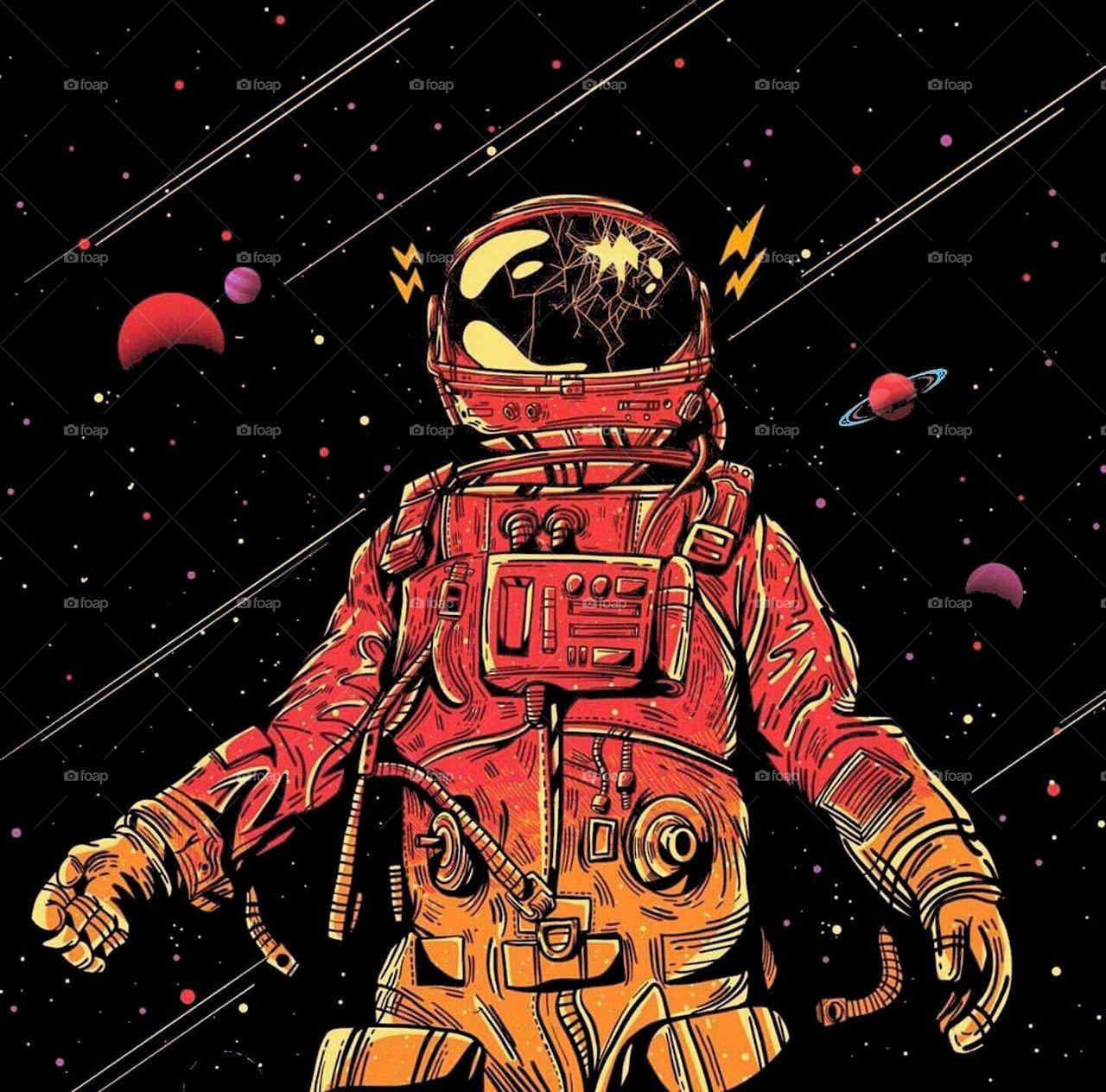 1280x1264 Astronaut Amoled Wallpaper