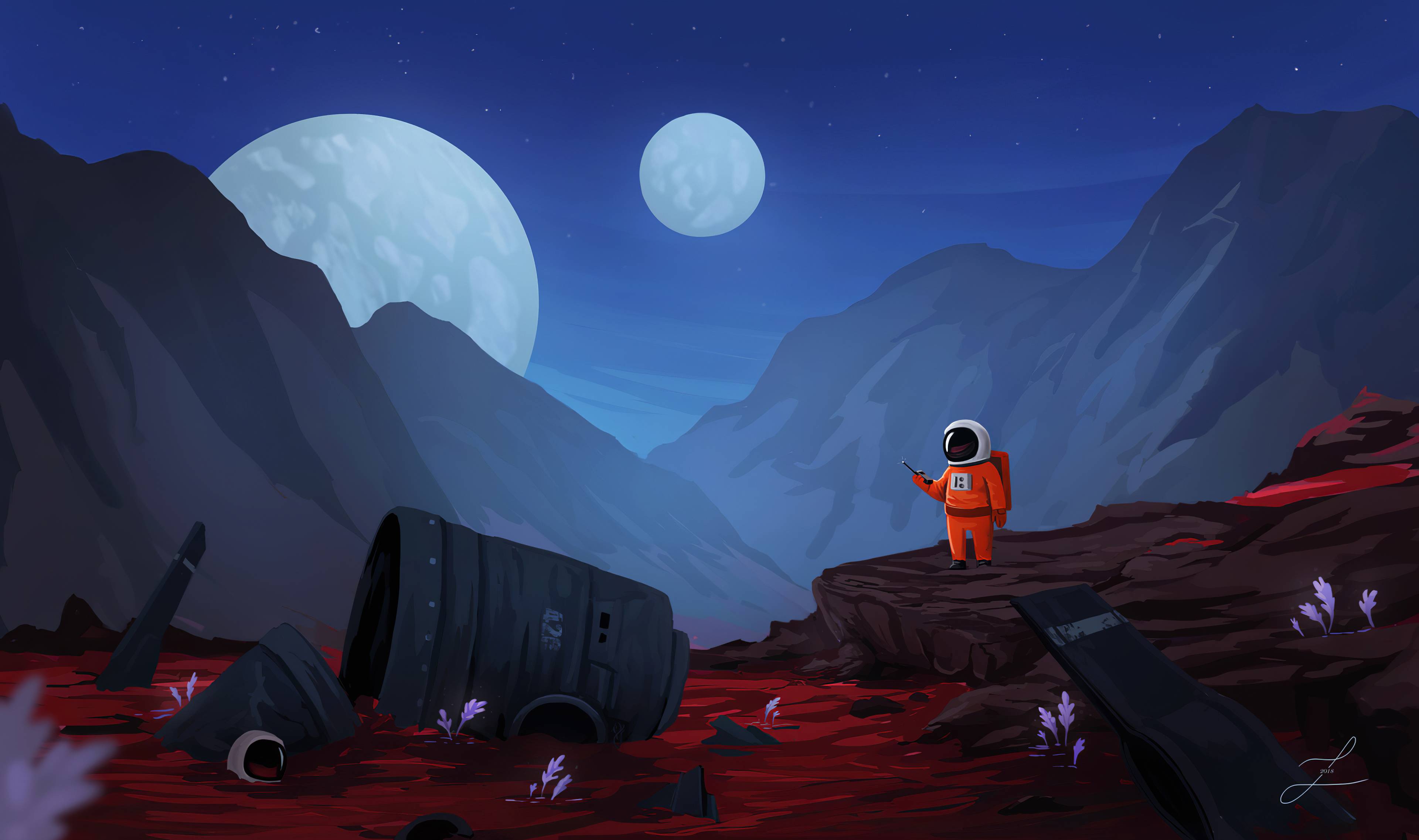 3840x2274 Little Astronaut 4k, HD Artist, 4k Wallpaper, Image, Background, Photo and Picture