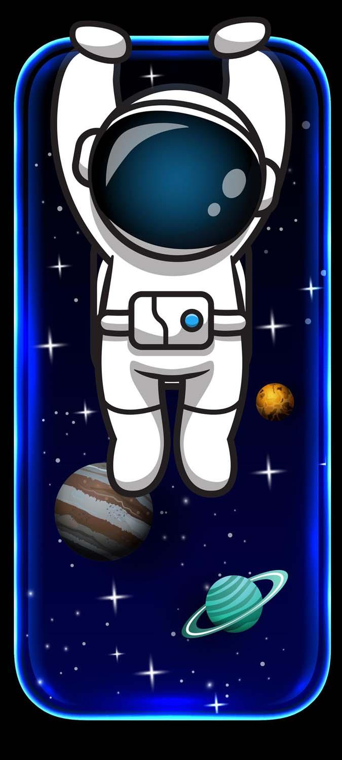 675x1500 Astronaut In The Space Frame IPhone Wallpaper HD Wallpaper : iPhone Wallpaper