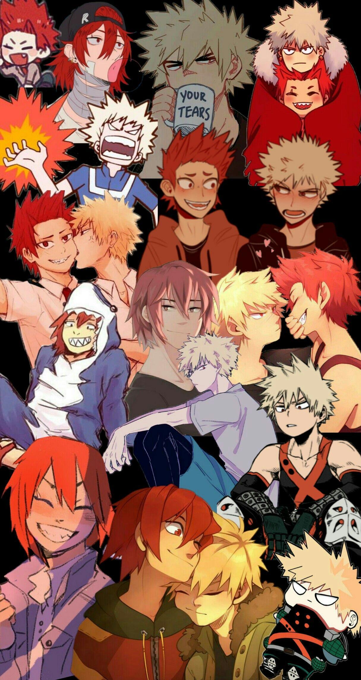 1215x2289 kiribaku collage. Лесные обои, Аниме, Обои