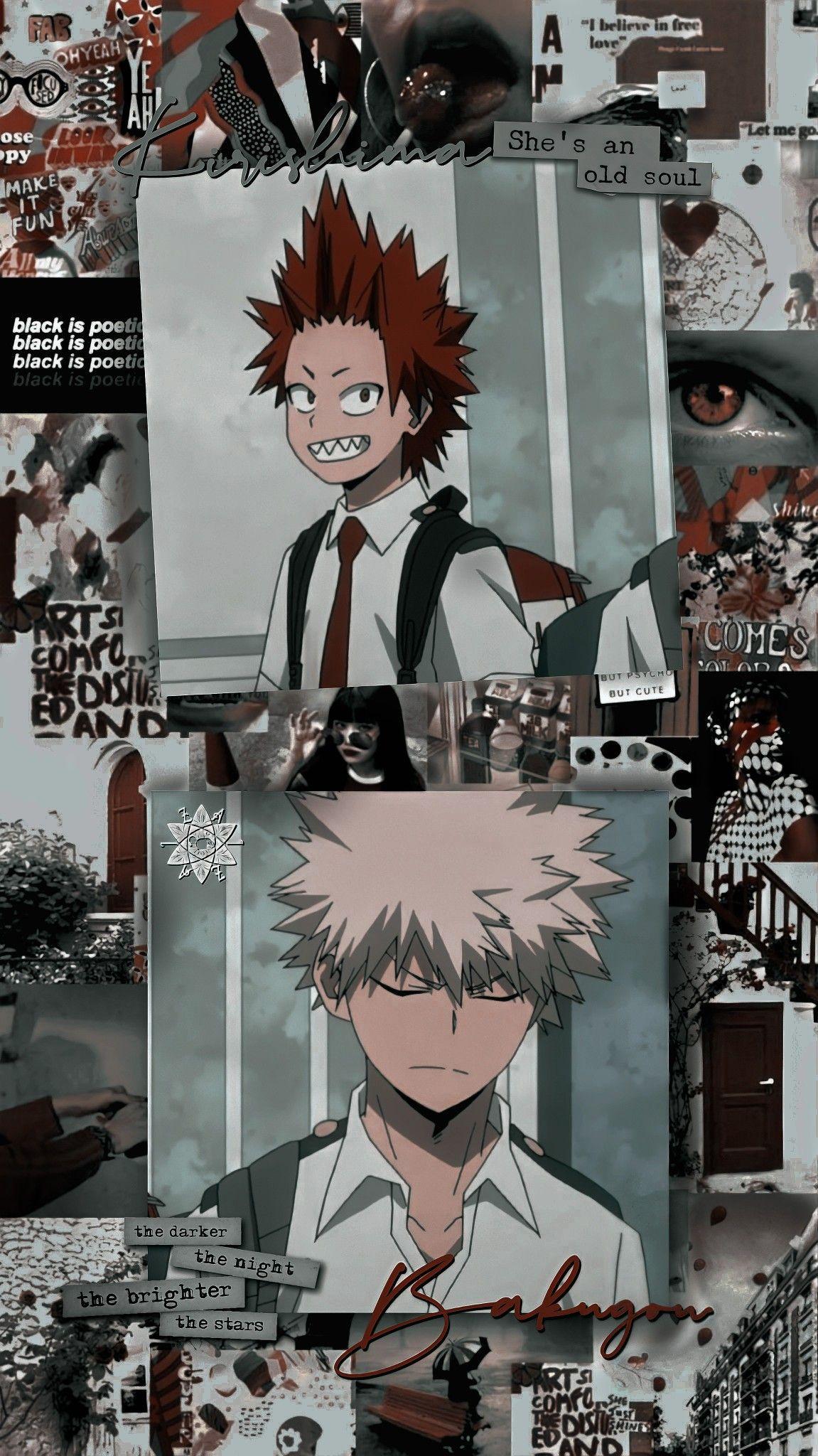 1151x2048 Kirishima e Bakugou. Boku no Hero. Wallpaper bonitos, Papel de parede anime, Wallpaper