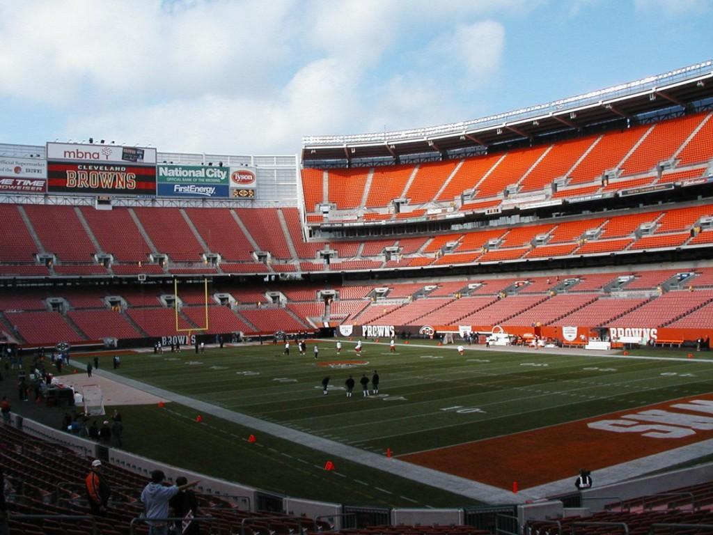 Cleveland Browns Repairing Damage to Field Caused by Vehicle