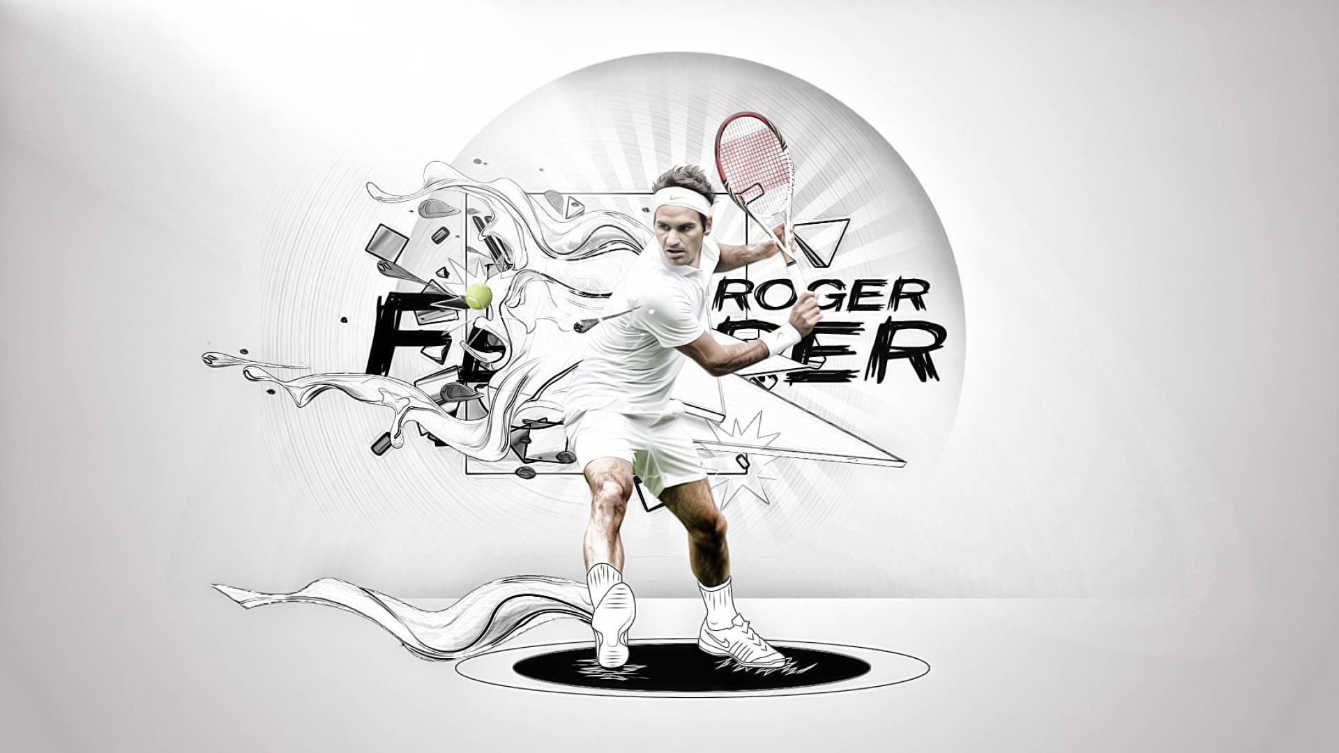 1920x1080 Download Roger Federer Minimalist Tennis Wallpaper