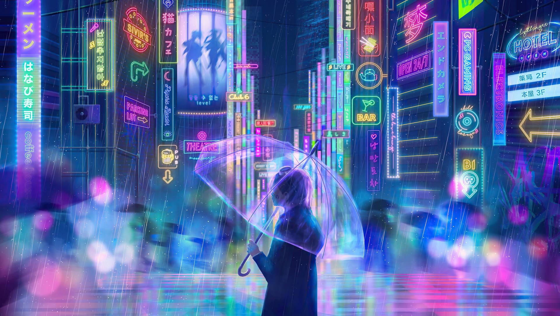 1920x1085 Neon Lights Wallpaper