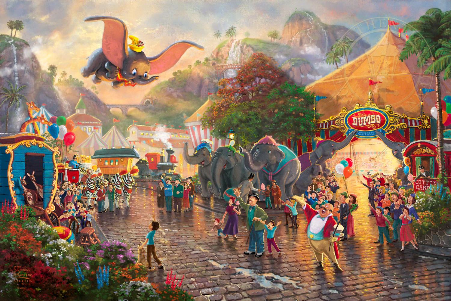 1500x1000 Disney Dumbo. Thomas Kinkade Studios