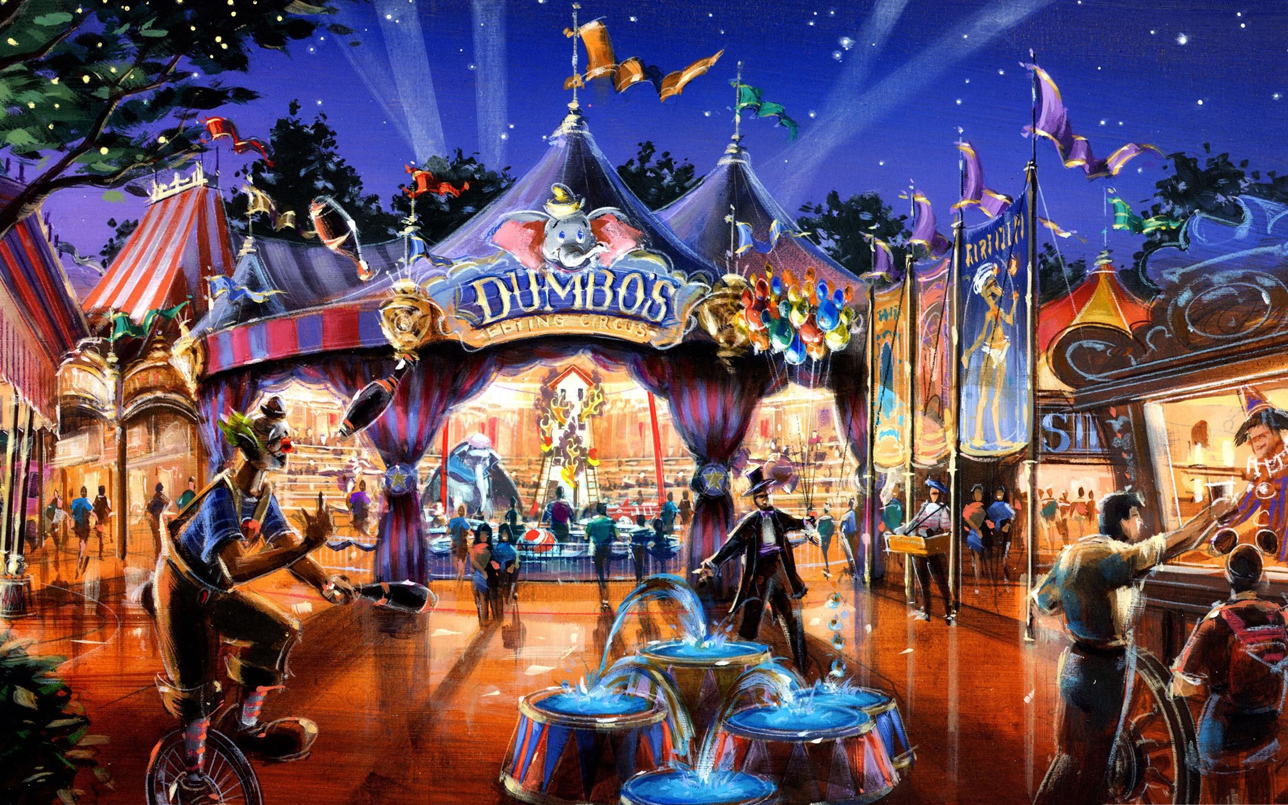 2560x1600 Dumbo In Fantasyland Disney Characters Work Desktop Picture