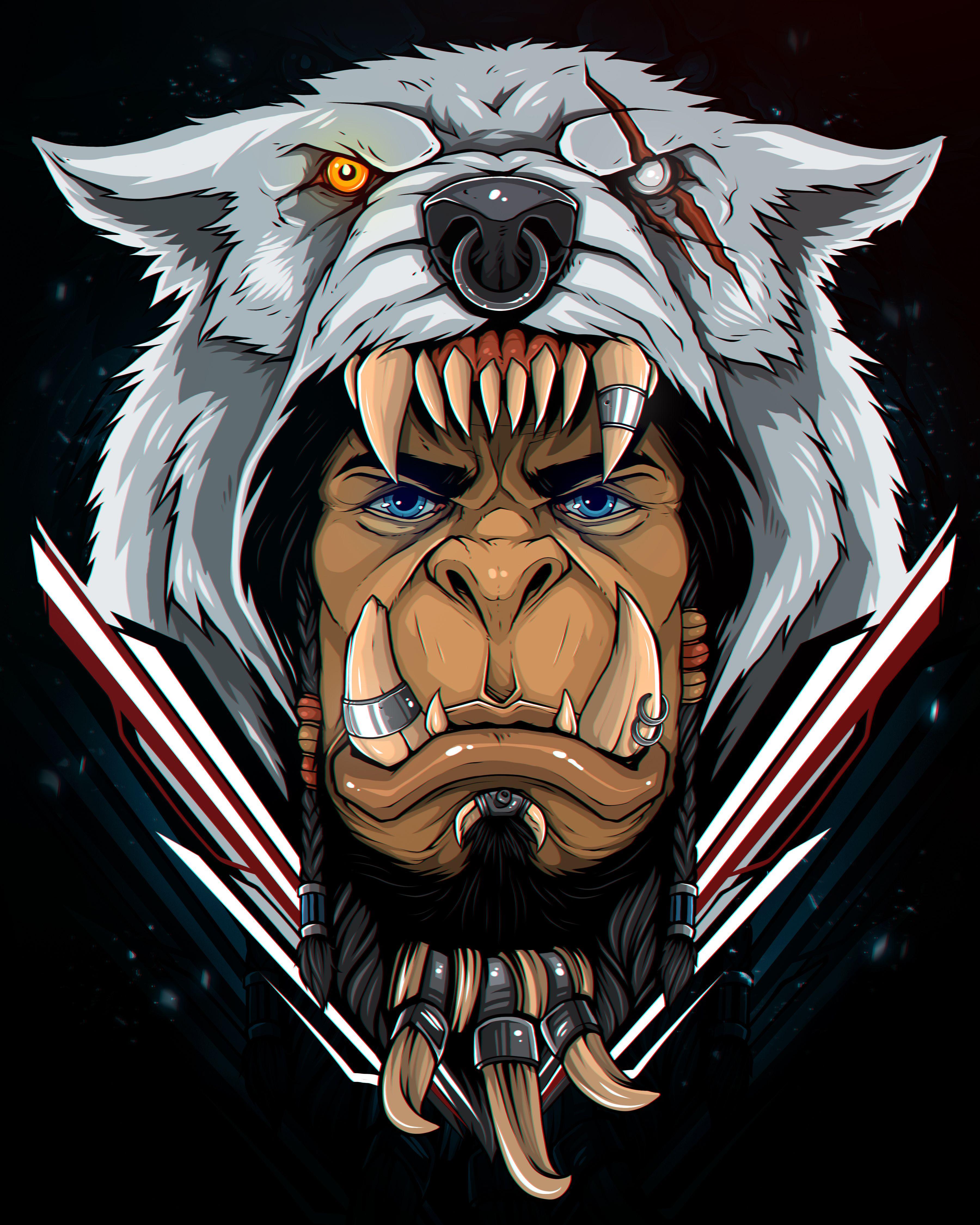 3600x4500 Echa Un Vistazo A Este Proyecto \u201cHorde (Durotan) LootBox\u201d Gallery 387. Graffiti Characters, Monkey Art, Gorillas Art