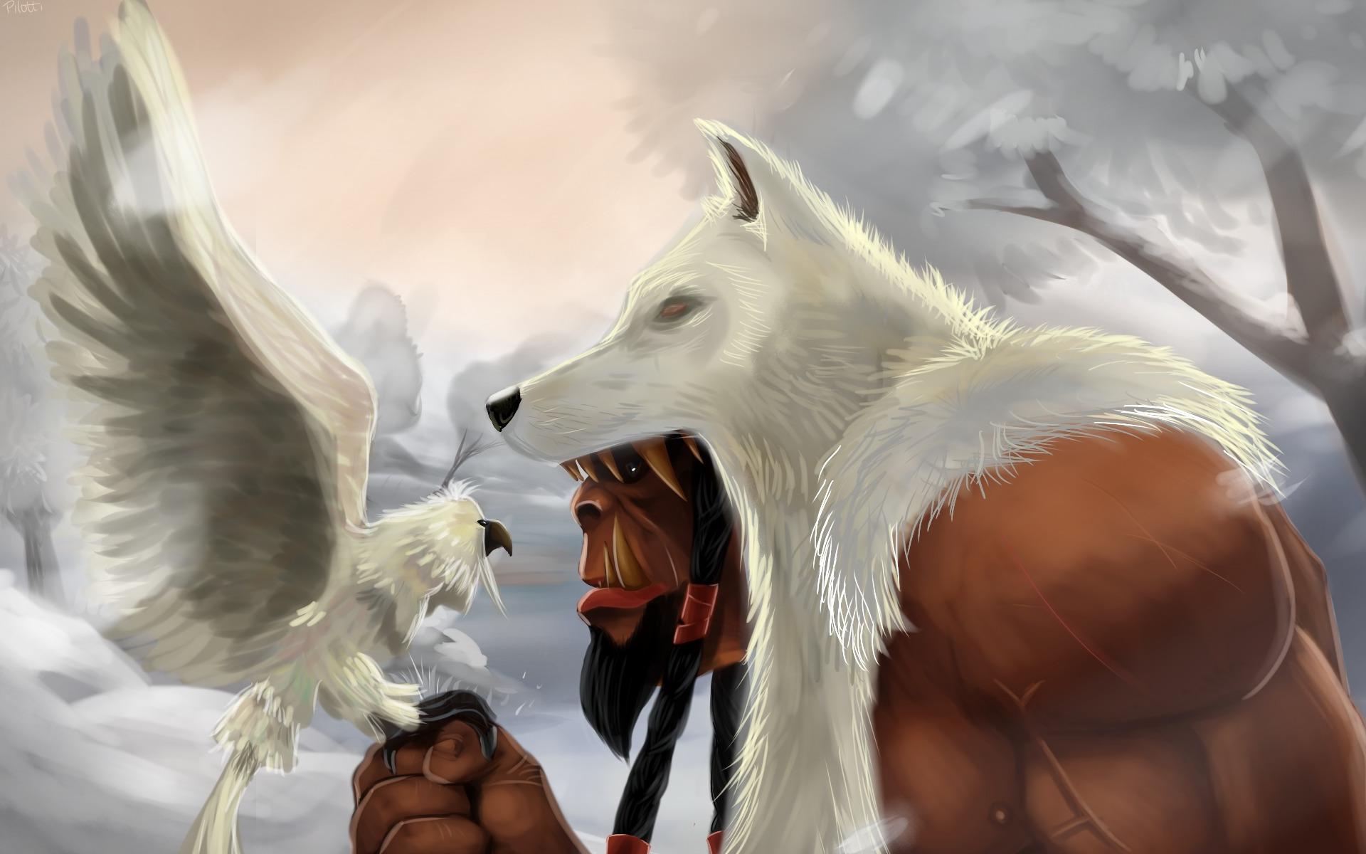 1920x1200 Download wallpaper bird, Orc, wow, world of warcraft, ork, Horde, Horde, Durotan, warlords of draenor, durotan, frost wolf, the leader of the Frostwolf clan, of maghar, section games in resolution 1920x1200