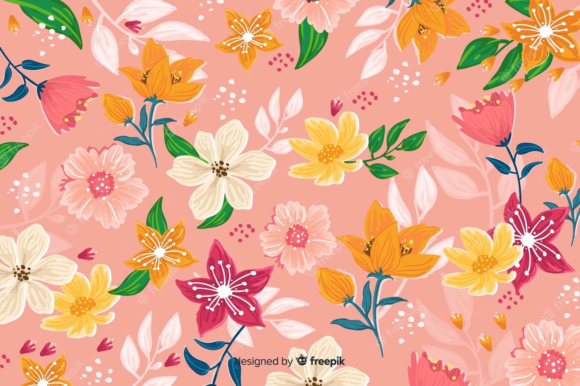 2000x1333 Painted Flowers Image