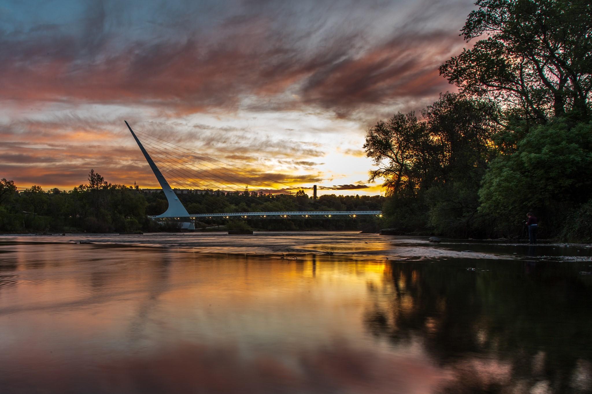 2048x1366 Sacramento, USA, Bridges, Rivers, Sunrises and sunsets, California Gallery HD Wallpaper
