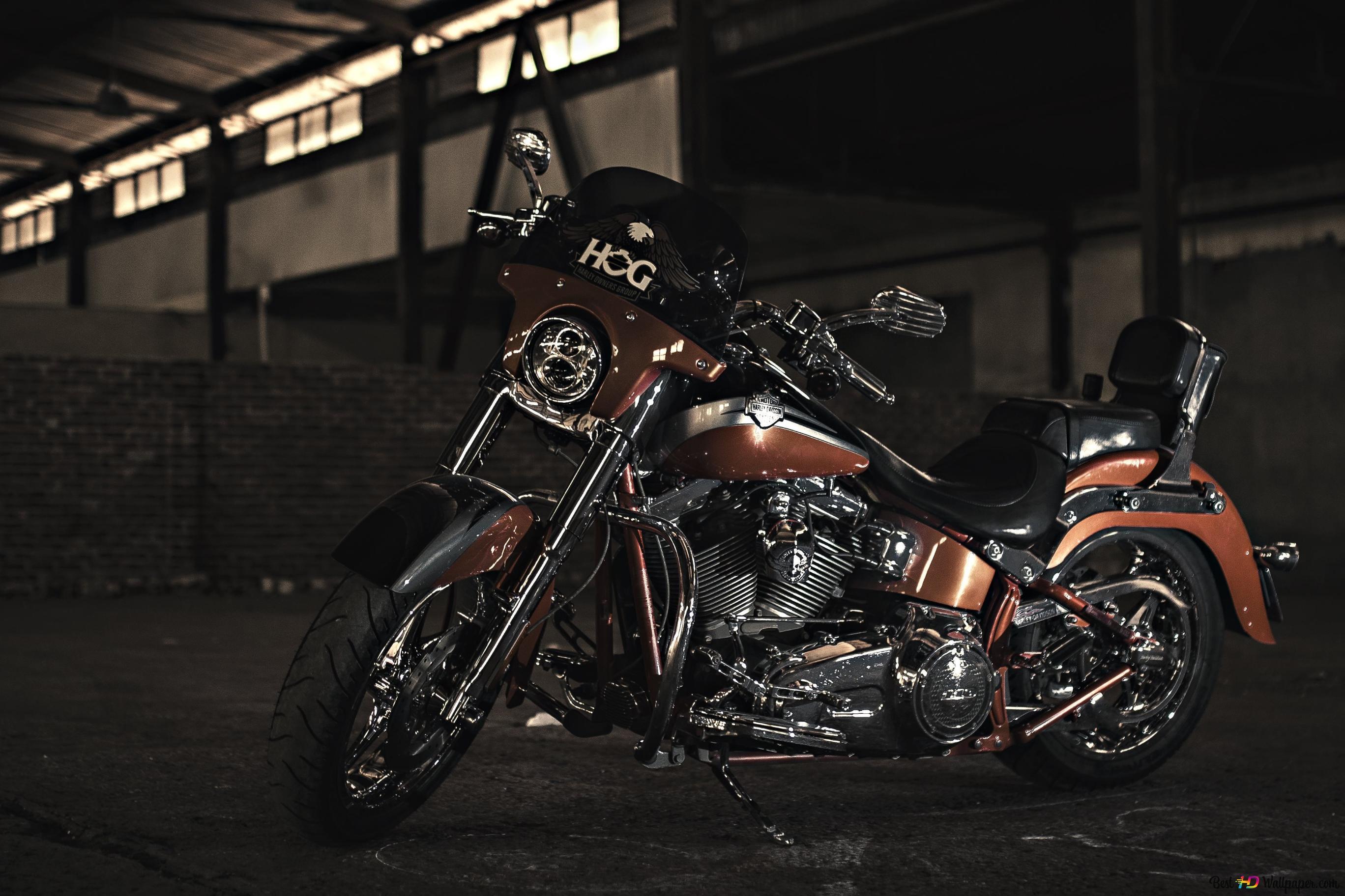 2736x1824 Brown Harley Davidson 4K Wallpaper Download