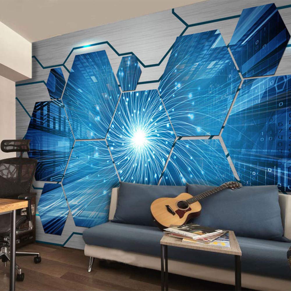 1000x1000 3D Mural Wallpaper 3D Wall Murals Personality Creative Technology Sense Wallpaper Office Front Desk Background Wall Mural 430300Cm