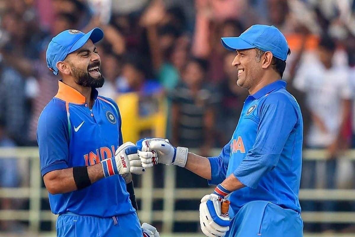 1200x800 MS Dhoni and Virat Kohli Wallpaper