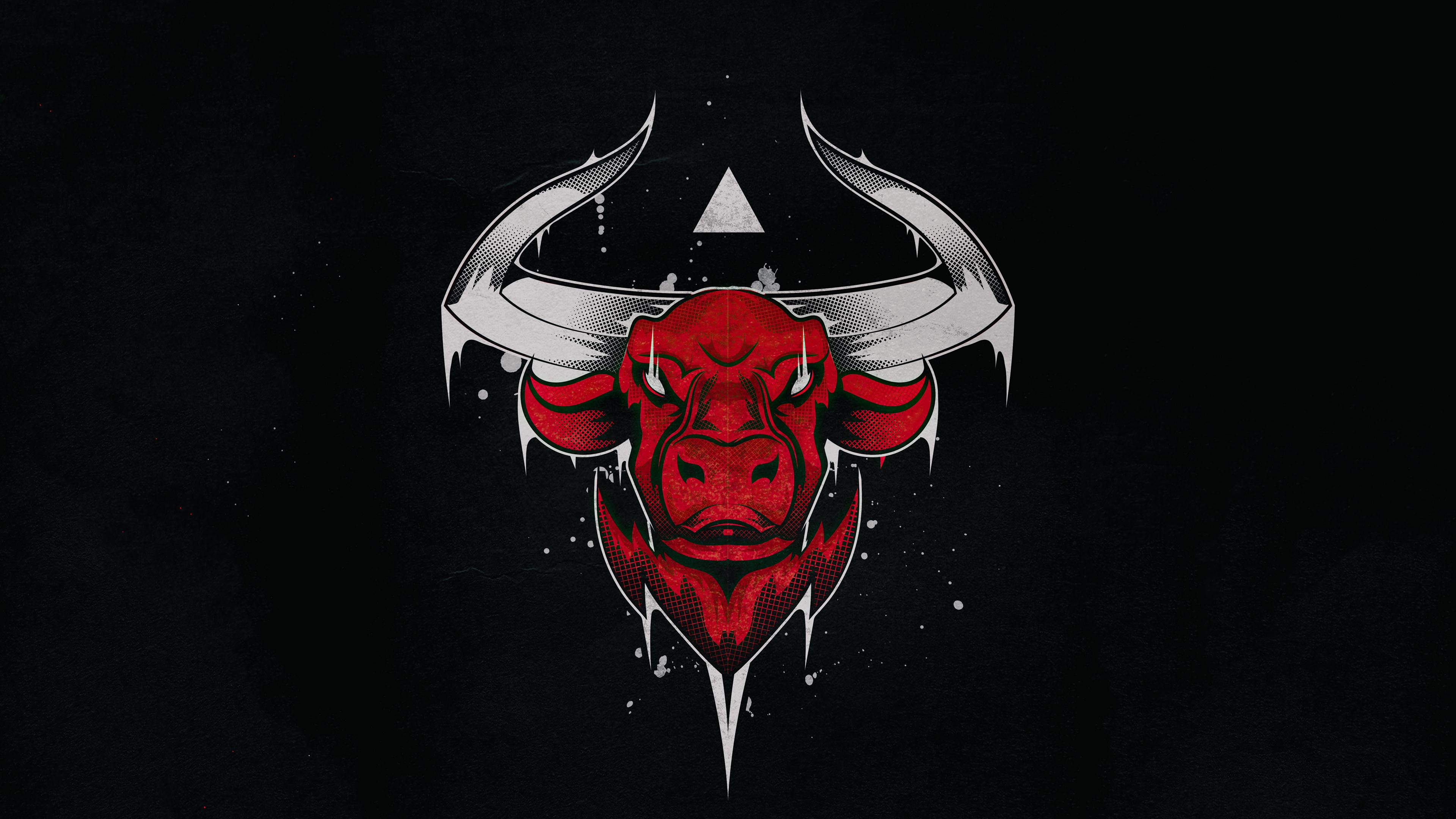 3840x2160 bull, minimalism, minimalist, artist, artwork, digital art, hd, 4k, dark, black Gallery HD Wallpaper
