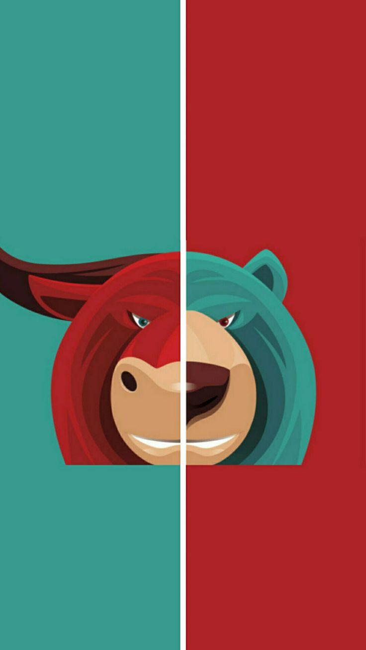 736x1308 Bulls bears. Stock market. Cute emoji wallpaper, Bear vs bull, Dad art