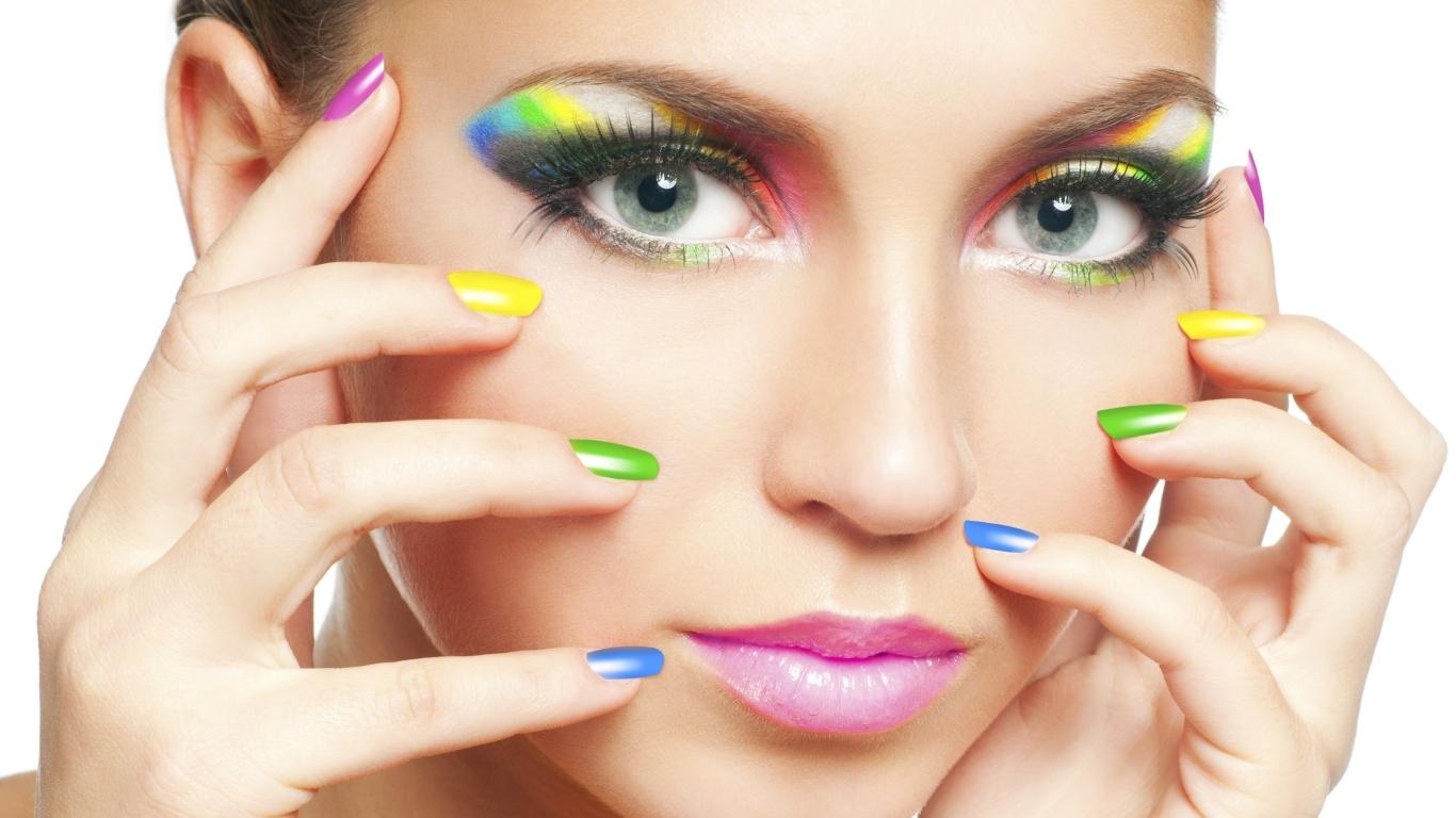 1366x768 girl, makeup, manicure 1366x768 Resolution Wallpaper, HD Girls 4K Wallpaper, Image, Photo and Background