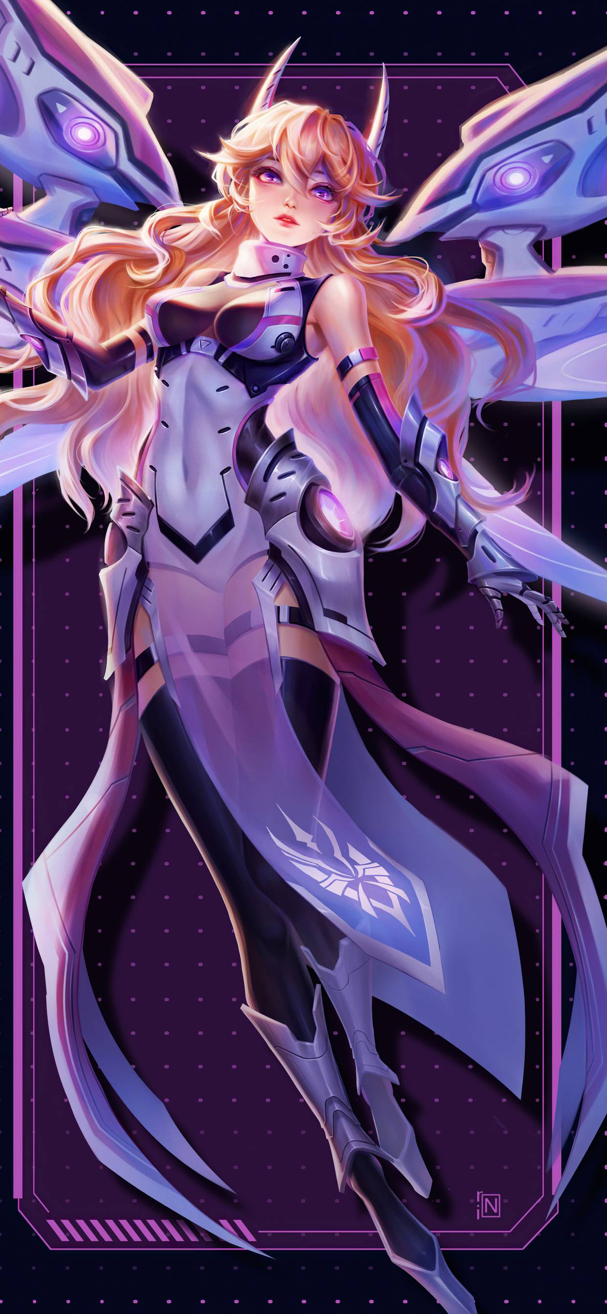 1242x2688 Fan Art Lauriel Aov Cybercore iPhone XS MAX HD 4k Wallpaper, Image, Background, Photo and Picture