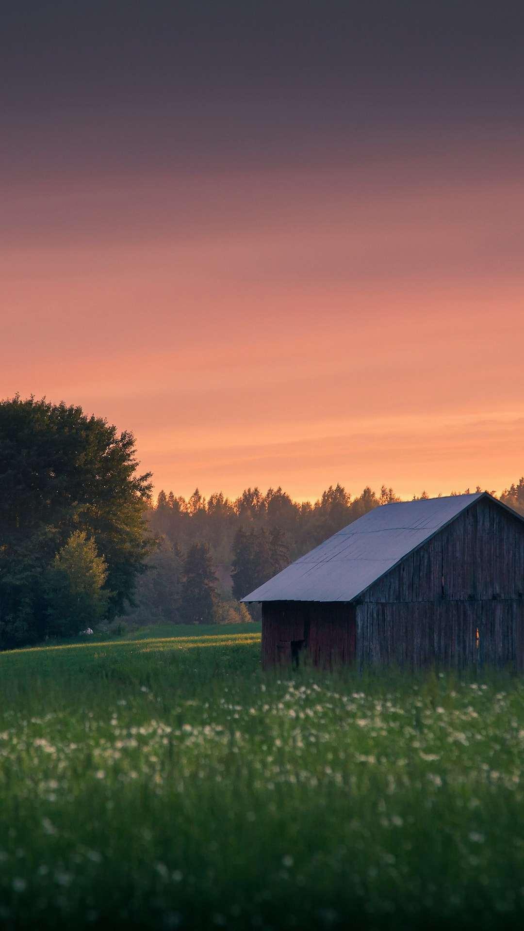 1080x1920 Nature Cabin Sunset Beautiful IPhone Wallpaper Wallpaper : iPhone Wallpaper